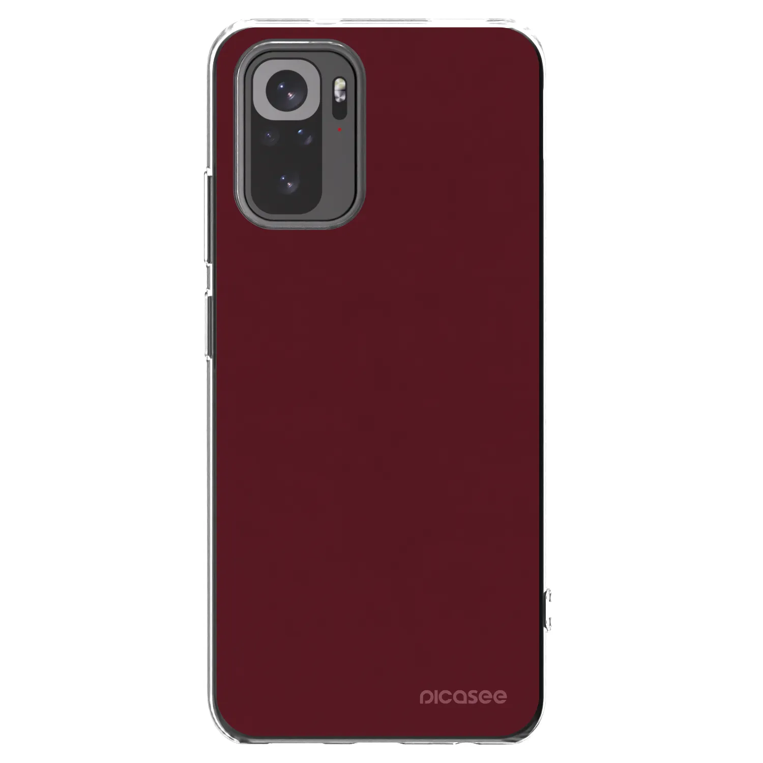 Picasee husă transparentă din silicon pentru Xiaomi Redmi Note 10 - Burgundy red