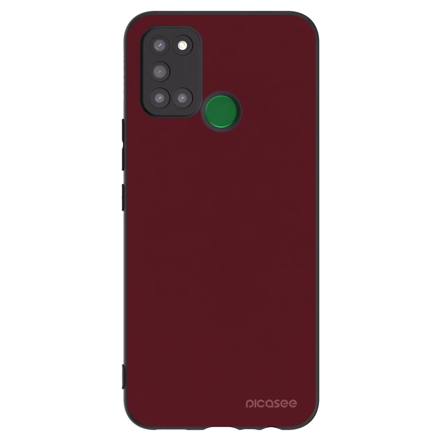 Picasee husă neagră din silicon pentru Realme 7i - Burgundy red