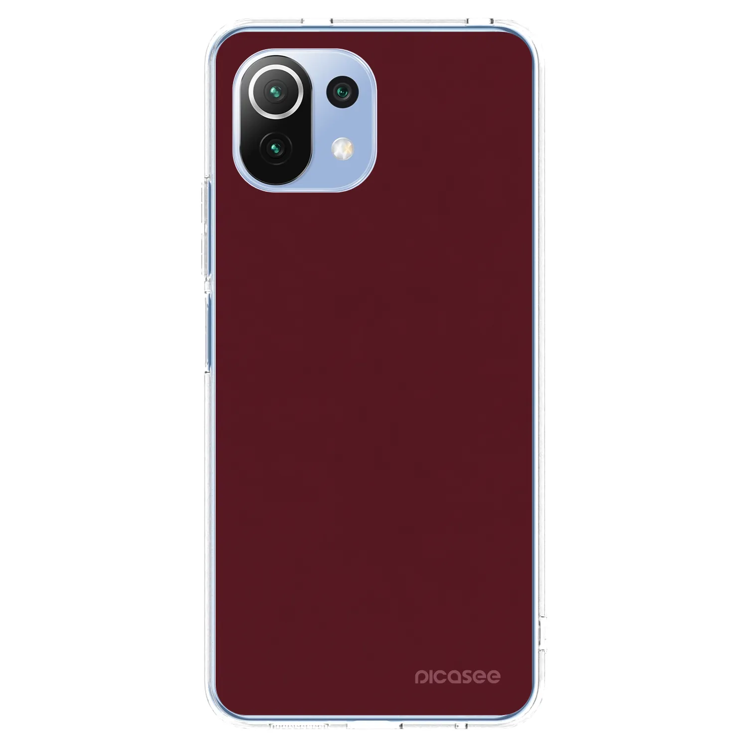 Picasee husă transparentă din silicon pentru Xiaomi Mi 11 Lite - Burgundy red