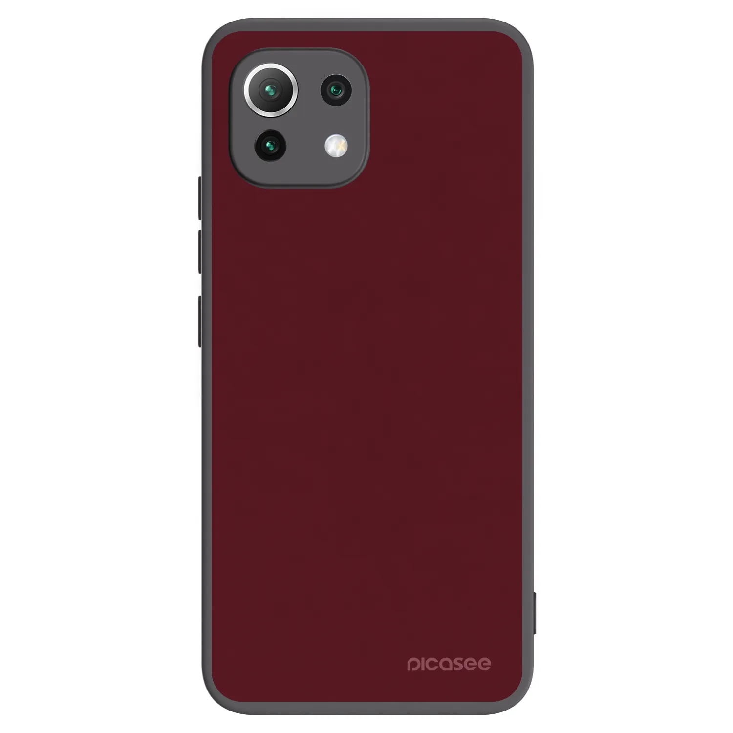 Picasee husă neagră din silicon pentru Xiaomi Mi 11 Lite - Burgundy red