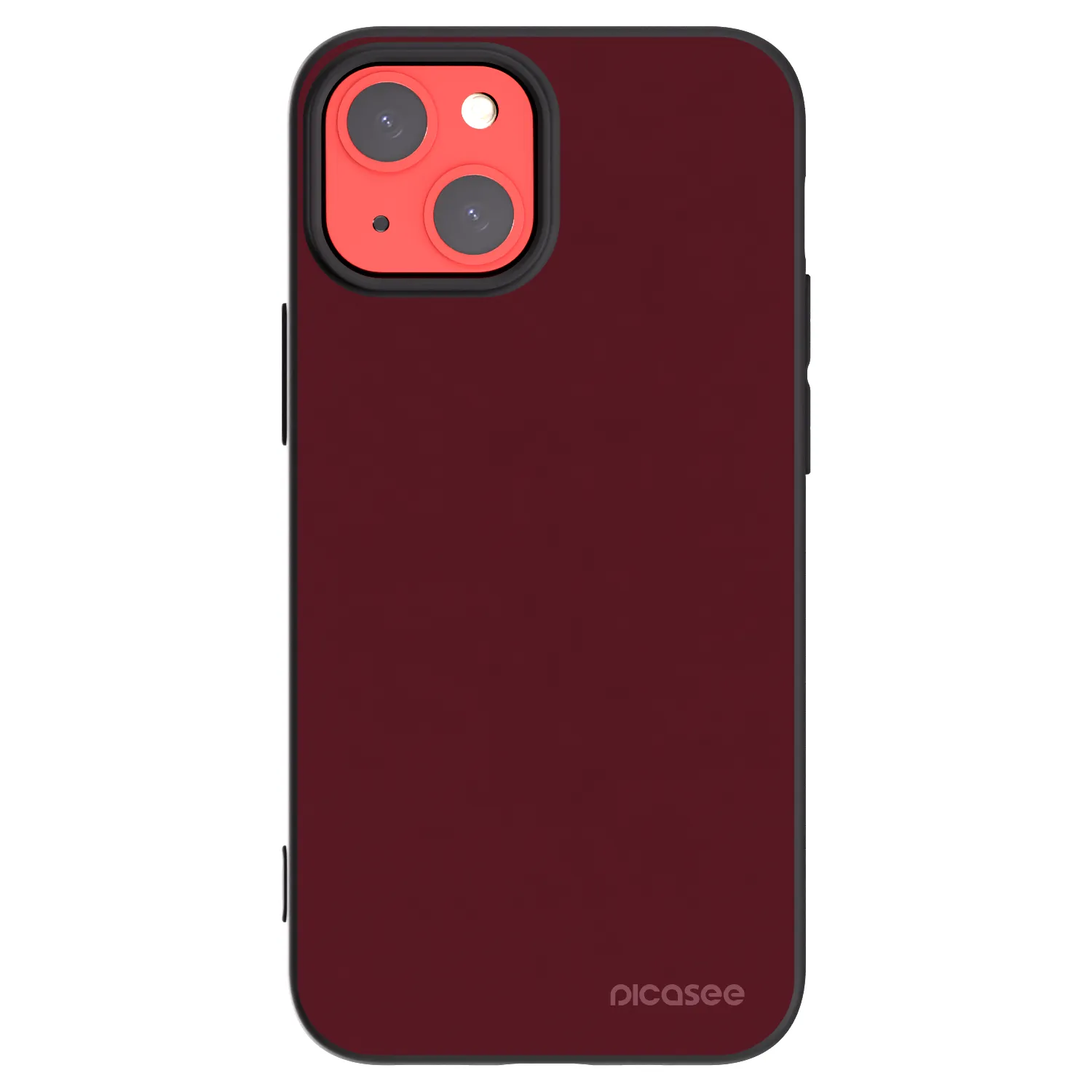 Picasee husă neagră din silicon pentru Apple iPhone 13 mini - Burgundy red