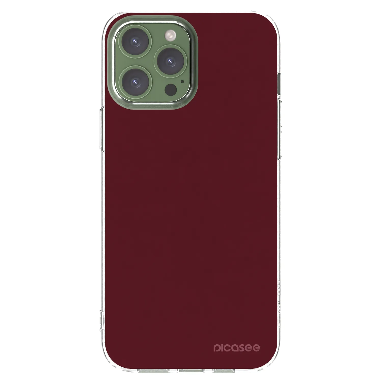 Picasee husă transparentă din silicon pentru Apple iPhone 13 Pro Max - Burgundy red