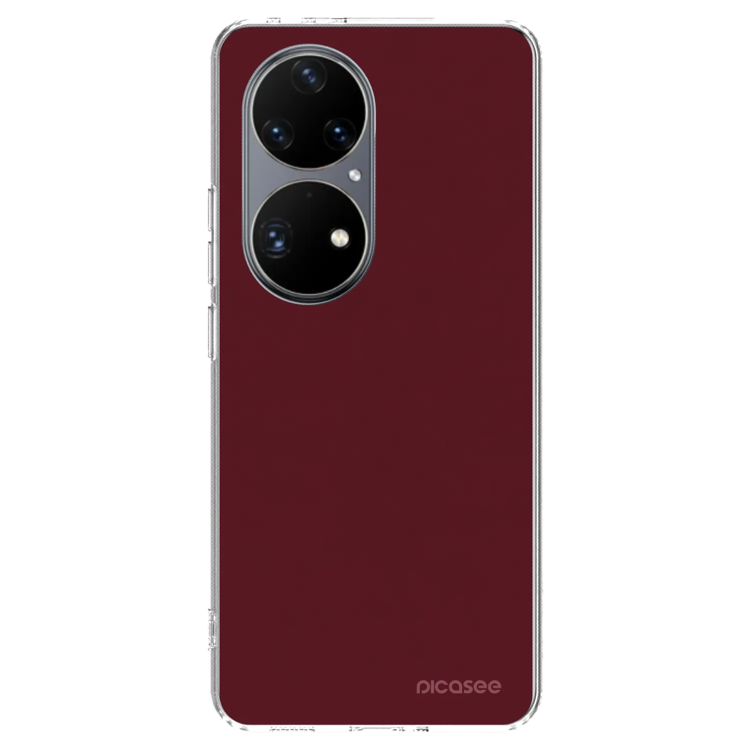 Picasee husă transparentă din silicon pentru Huawei P50 - Burgundy red