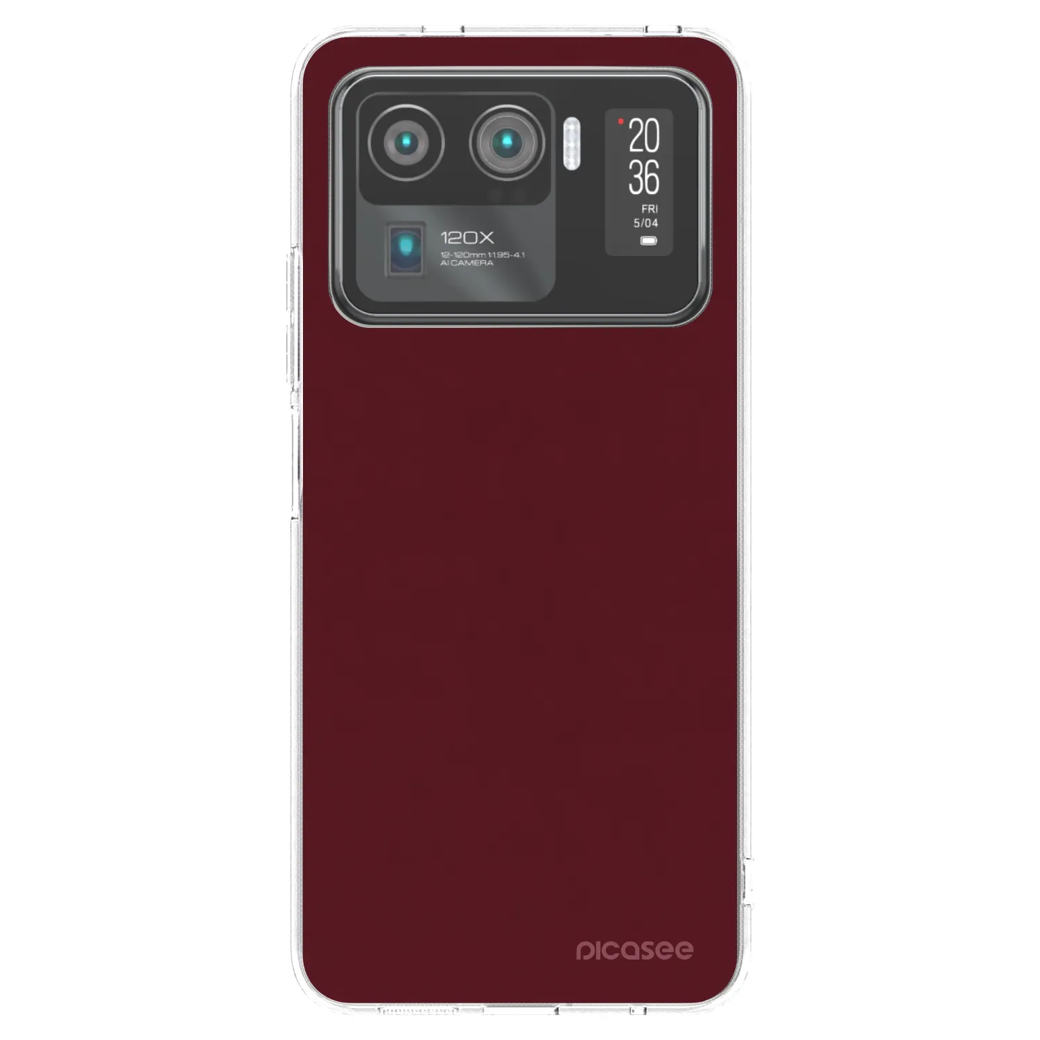 Picasee husă transparentă din silicon pentru Xiaomi Mi 11 Ultra - Burgundy red