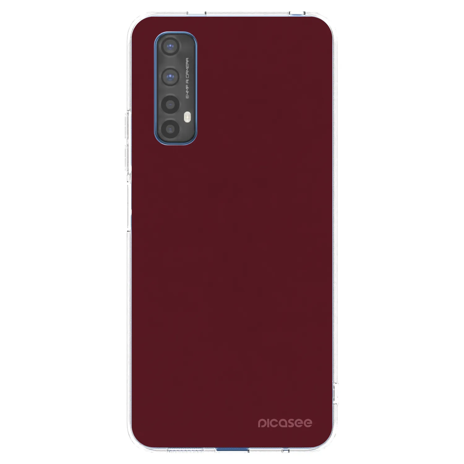 Picasee husă transparentă din silicon pentru Realme 7 - Burgundy red