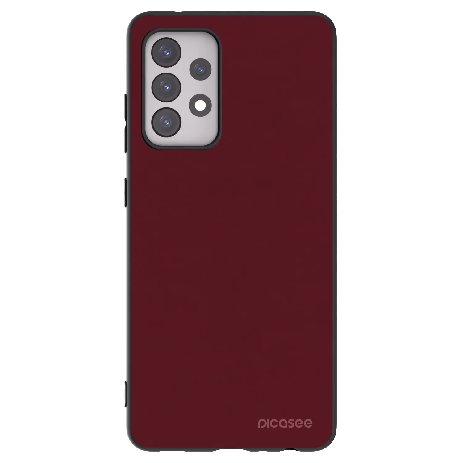 Picasee husă neagră din silicon pentru Samsung Galaxy A52s 5G A528B - Burgundy red