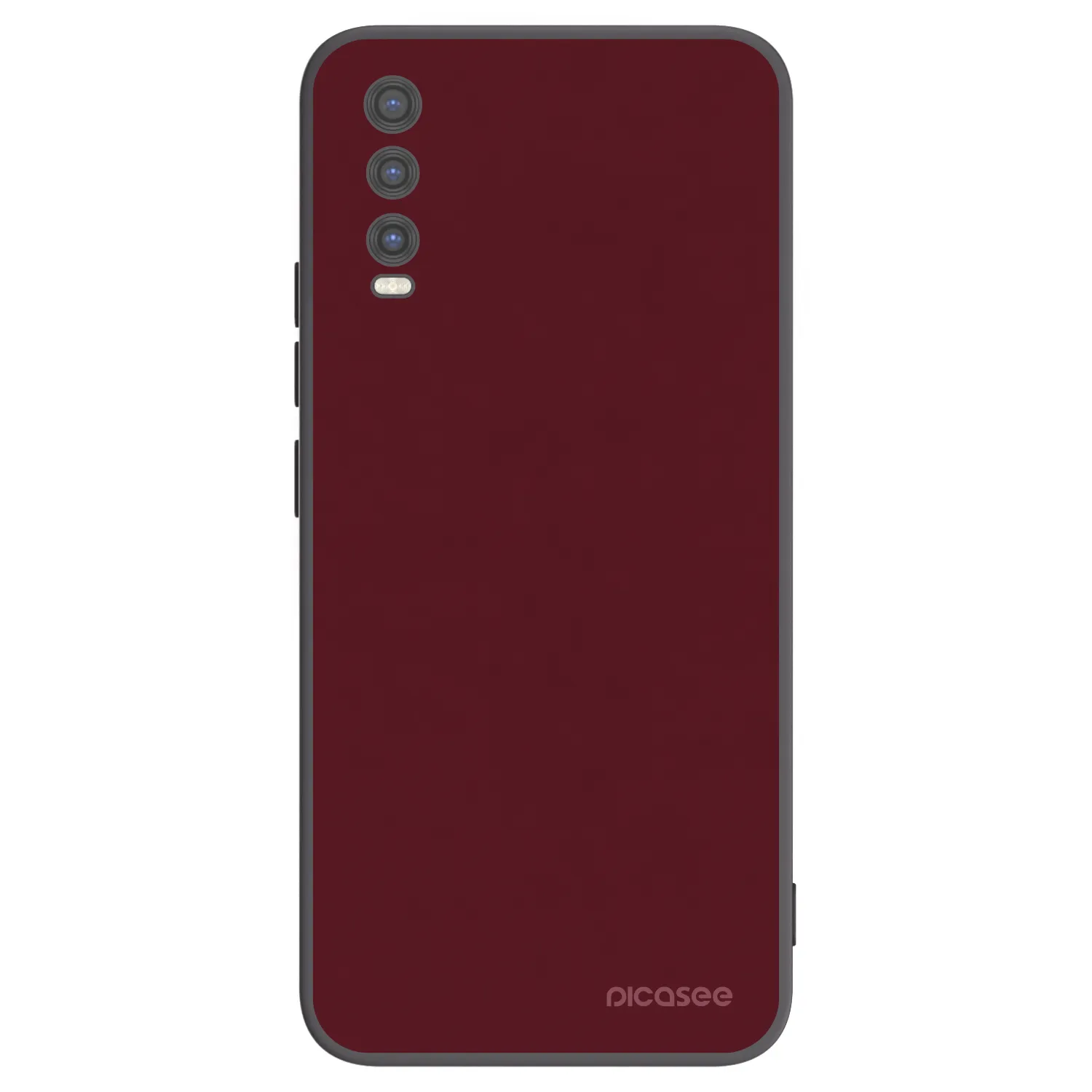 Picasee husă neagră din silicon pentru Vivo Y20s - Burgundy red