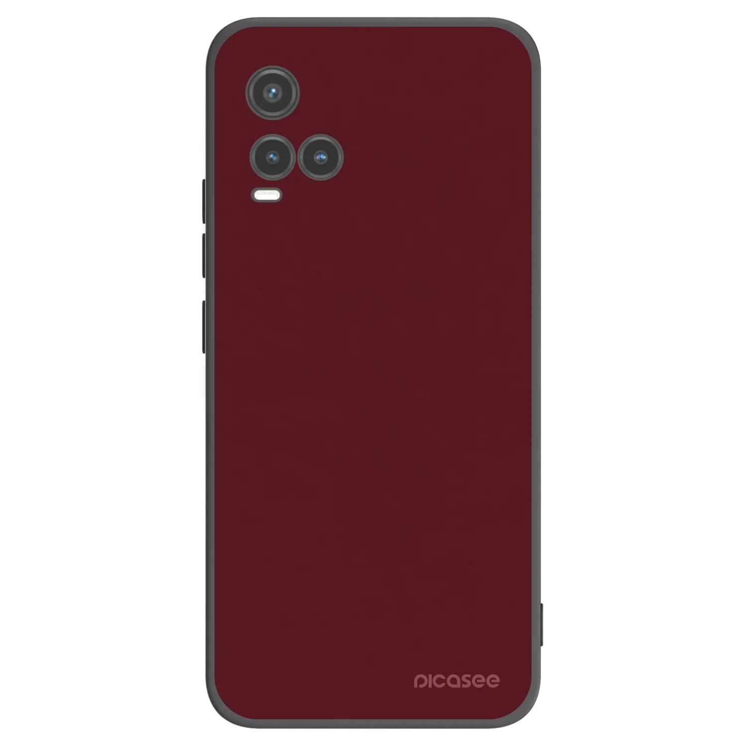 Picasee husă neagră din silicon pentru Vivo Y33s - Burgundy red