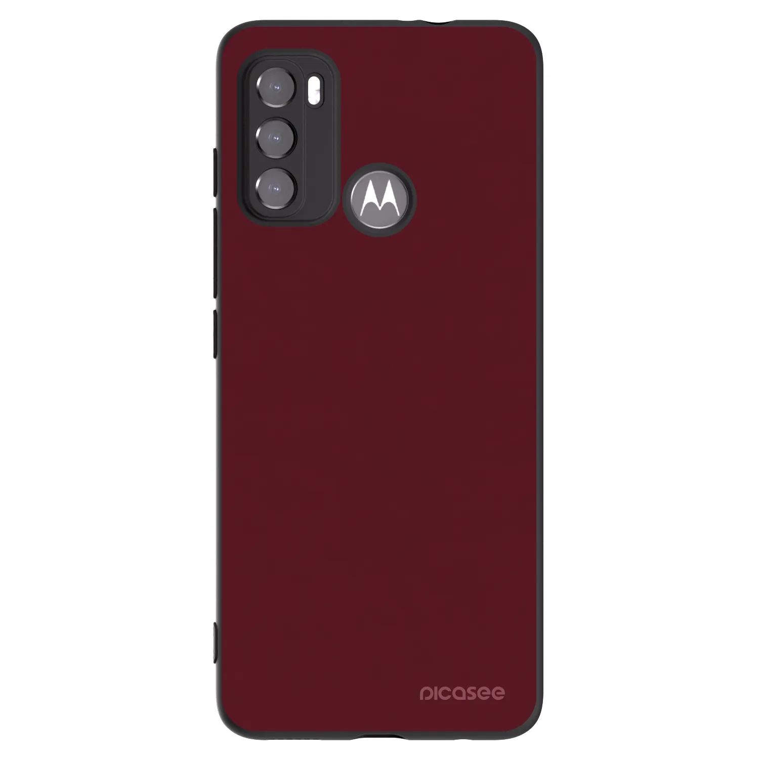 Picasee husă neagră din silicon pentru Motorola Moto G60 - Burgundy red
