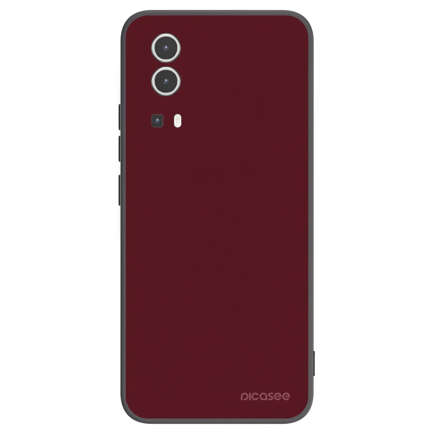 Picasee husă neagră din silicon pentru Vivo Y72 5G - Burgundy red