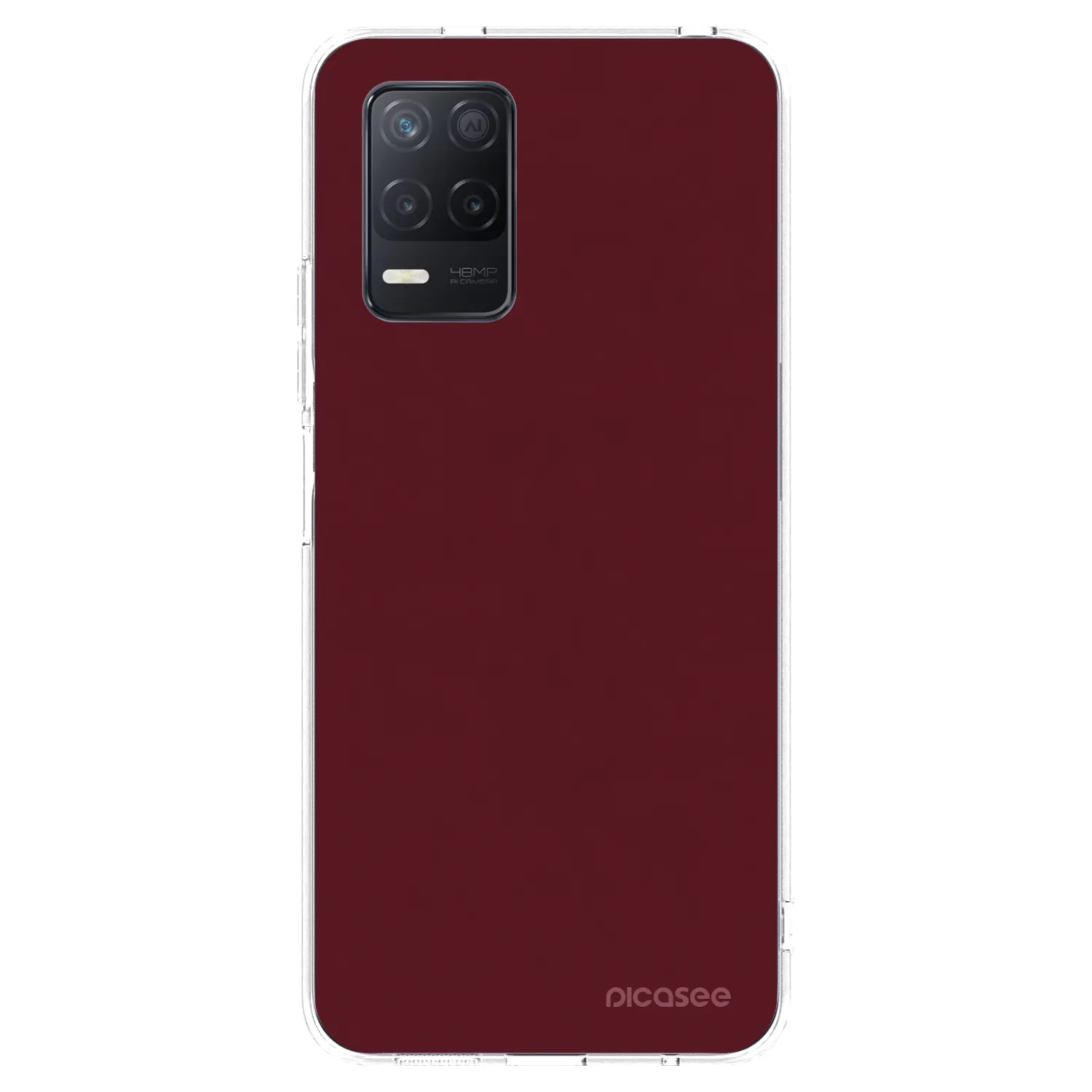 Picasee husă transparentă din silicon pentru Realme 8 5G - Burgundy red