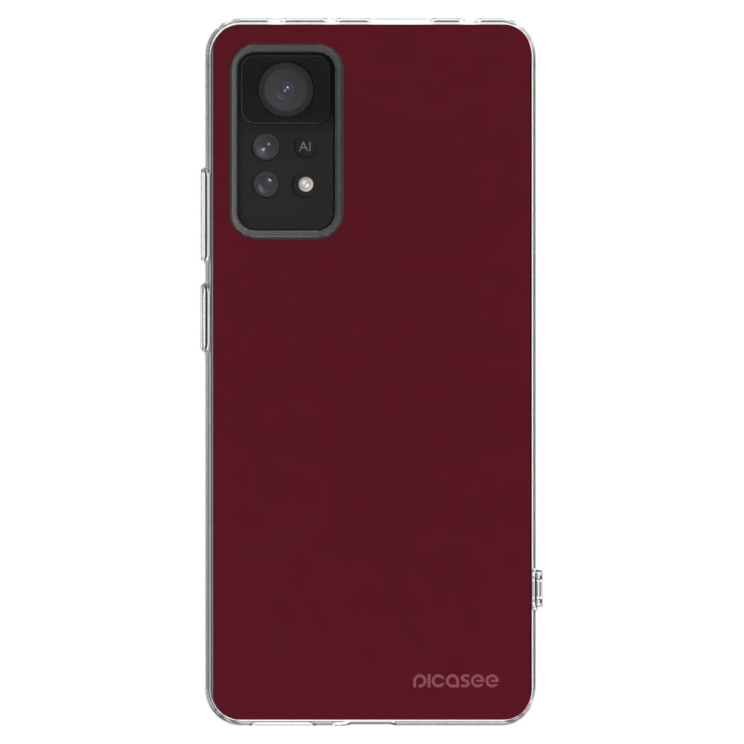 Picasee husă transparentă din silicon pentru Xiaomi Redmi Note 11 Pro 5G - Burgundy red