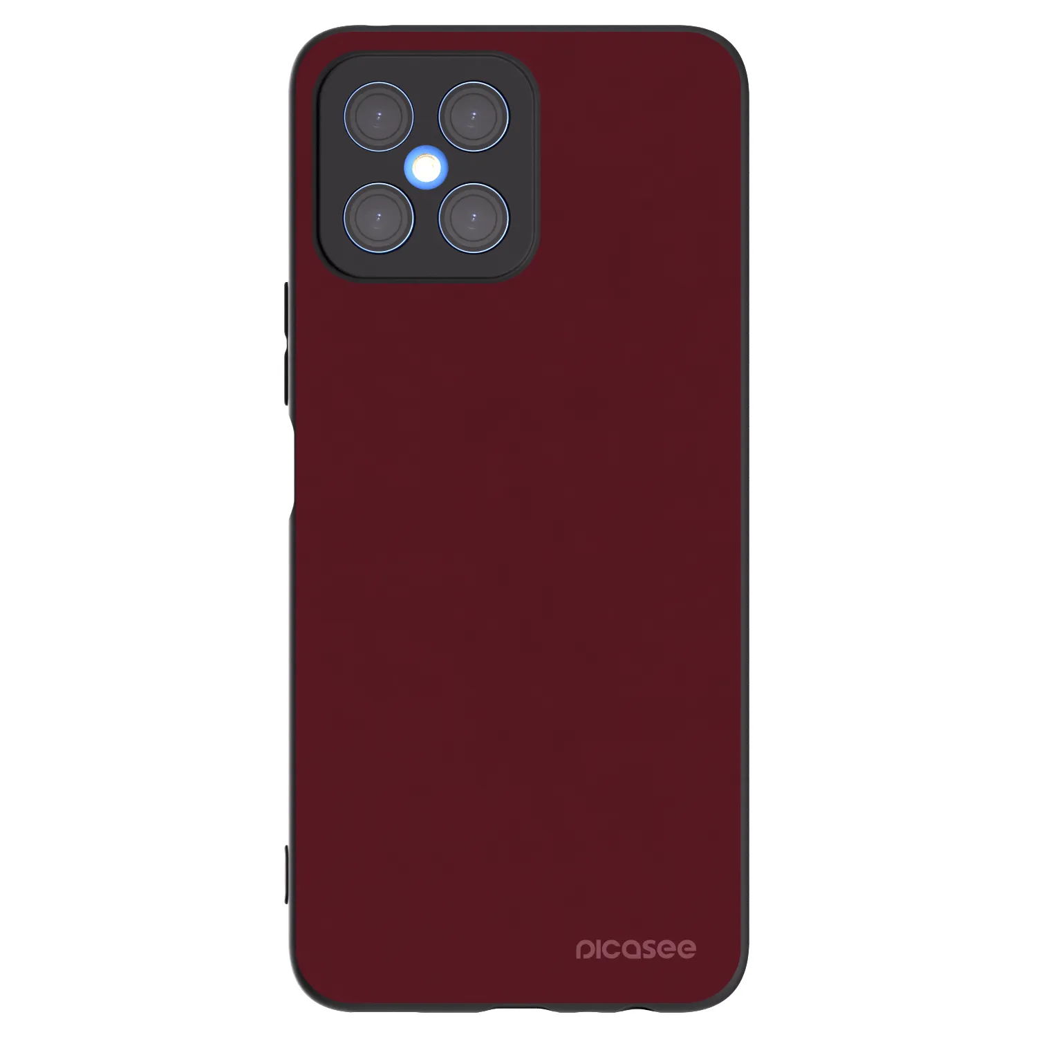 Picasee husă neagră din silicon pentru Honor X8 4G - Burgundy red