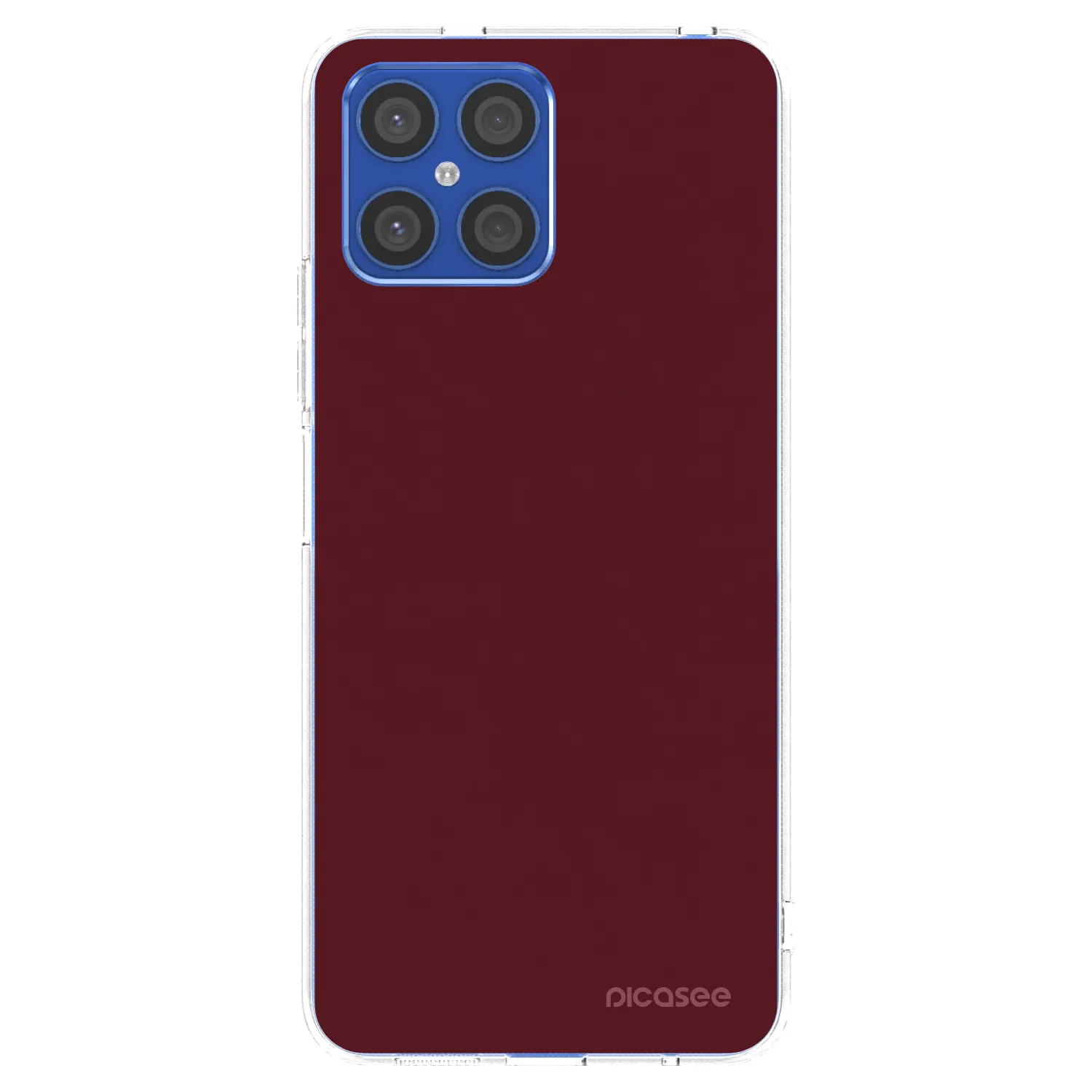 Picasee husă transparentă din silicon pentru Honor X8 4G - Burgundy red