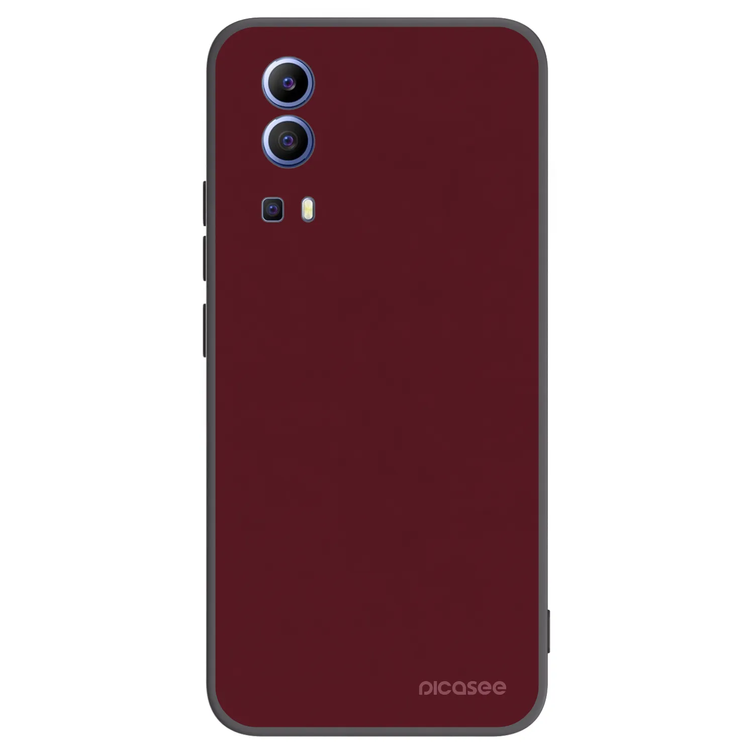 Picasee husă neagră din silicon pentru Vivo Y52 5G - Burgundy red