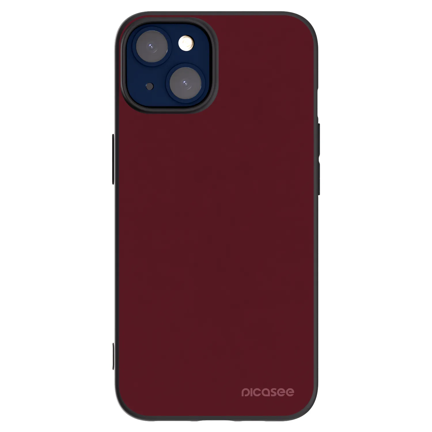 Picasee husă neagră din silicon pentru Apple iPhone 14 - Burgundy red