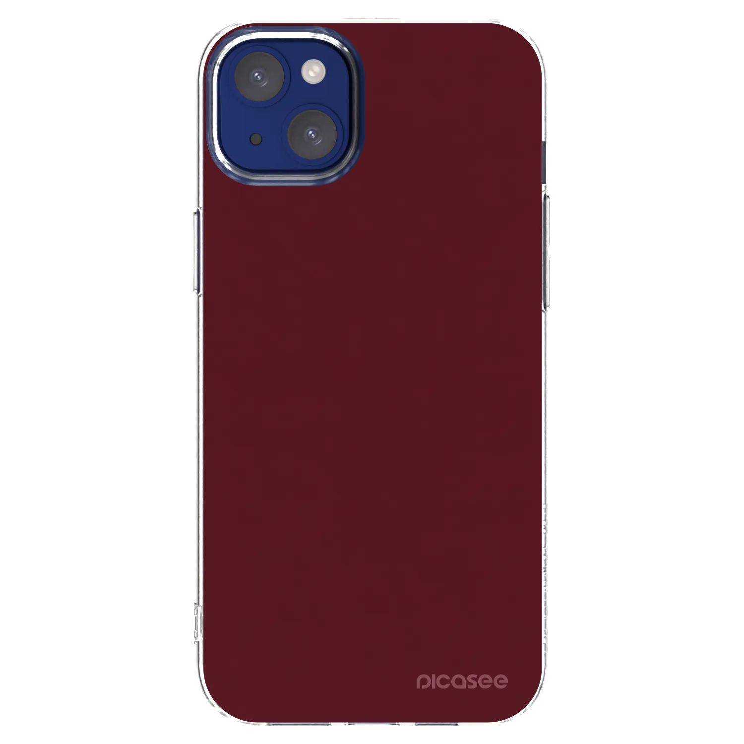 Picasee husă transparentă din silicon pentru Apple iPhone 14 Plus - Burgundy red