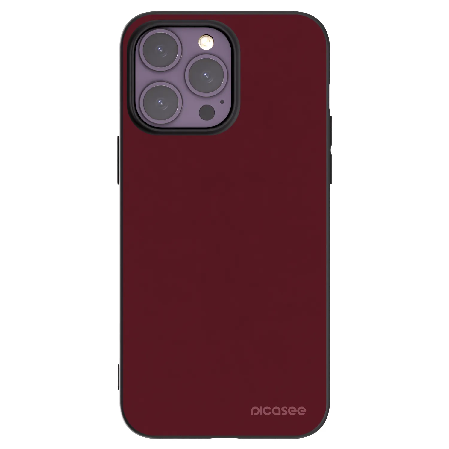 Picasee husă neagră din silicon pentru Apple iPhone 14 Pro Max - Burgundy red