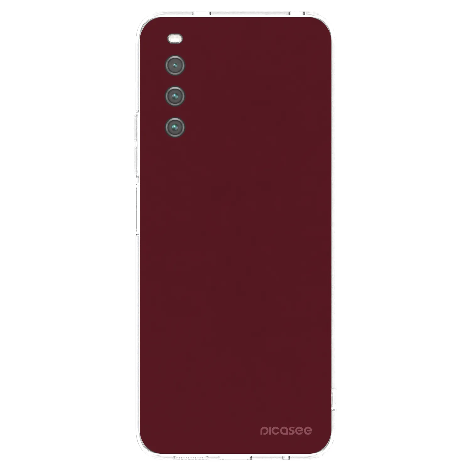 Picasee husă transparentă din silicon pentru Sony Xperia 10 IV 5G - Burgundy red