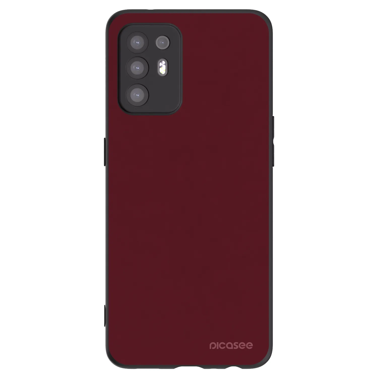 Picasee husă neagră din silicon pentru OPPO A94 5G - Burgundy red