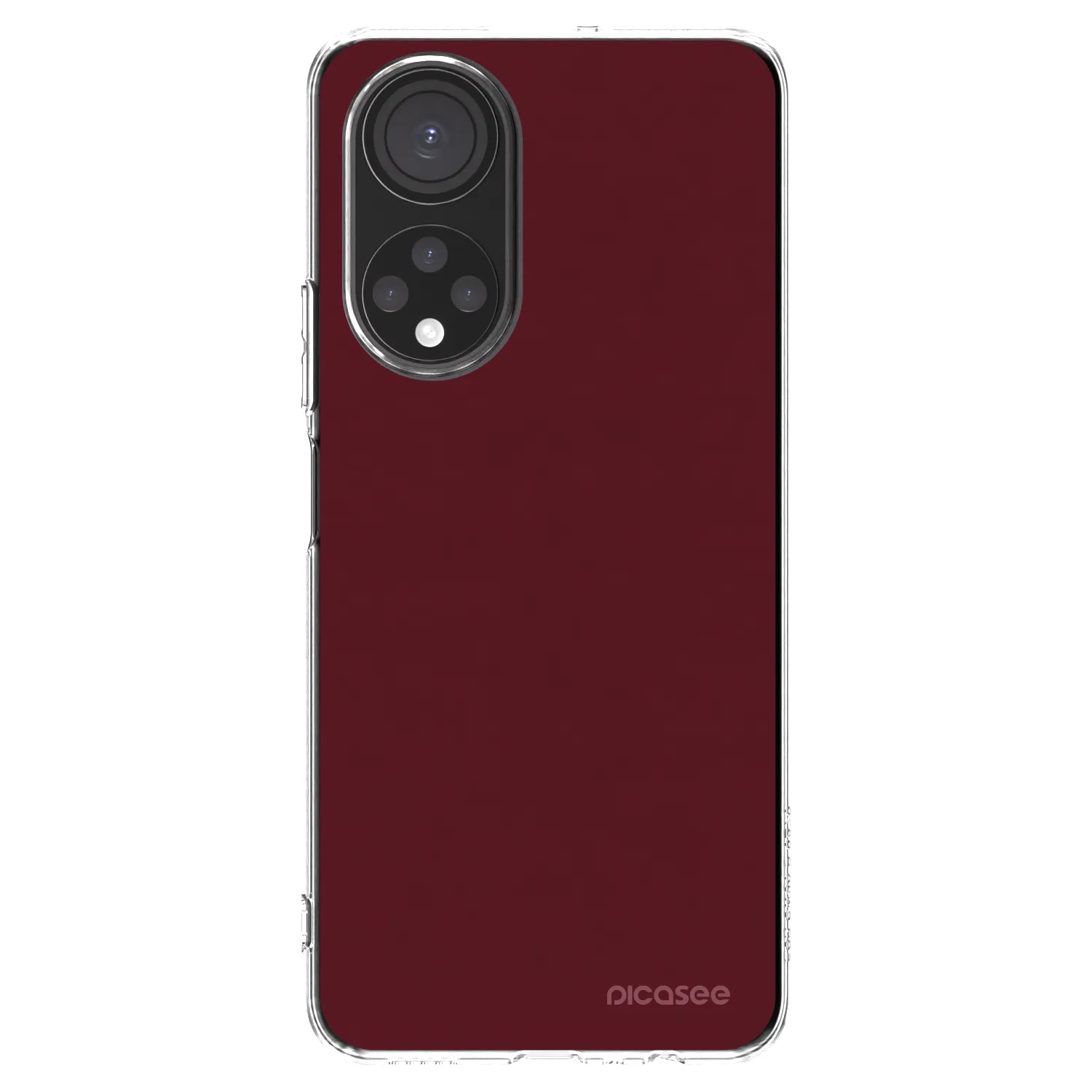 Picasee husă transparentă din silicon pentru Honor X7 - Burgundy red