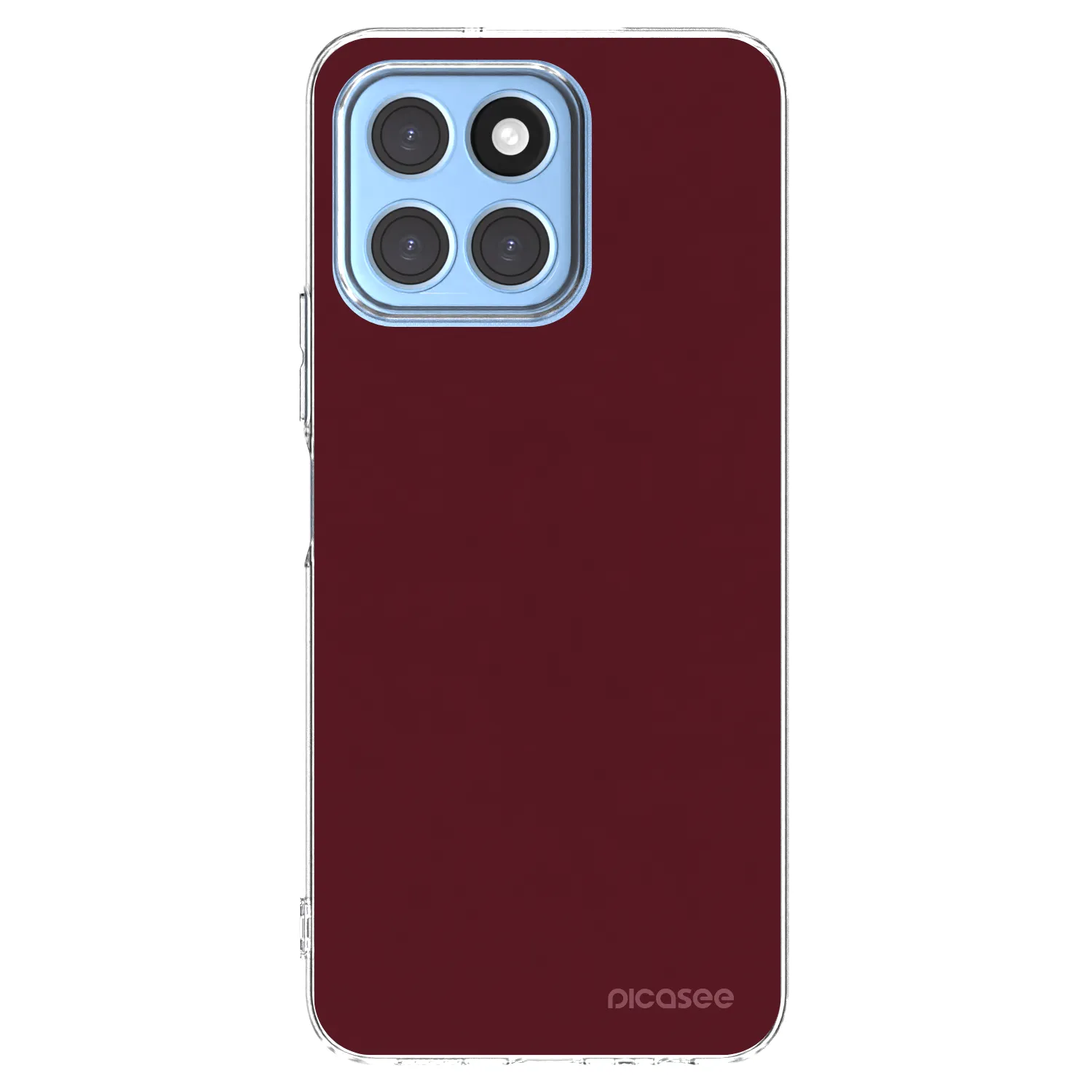 Picasee husă transparentă din silicon pentru Honor X6 - Burgundy red