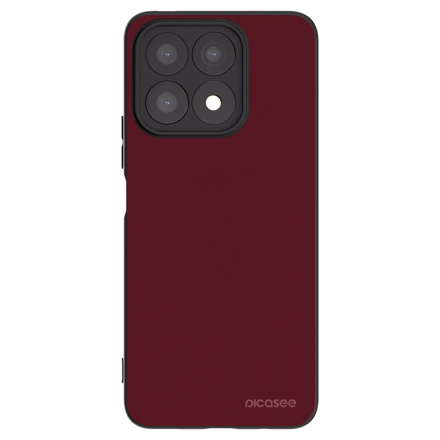 Picasee husă neagră din silicon pentru Honor X8a - Burgundy red