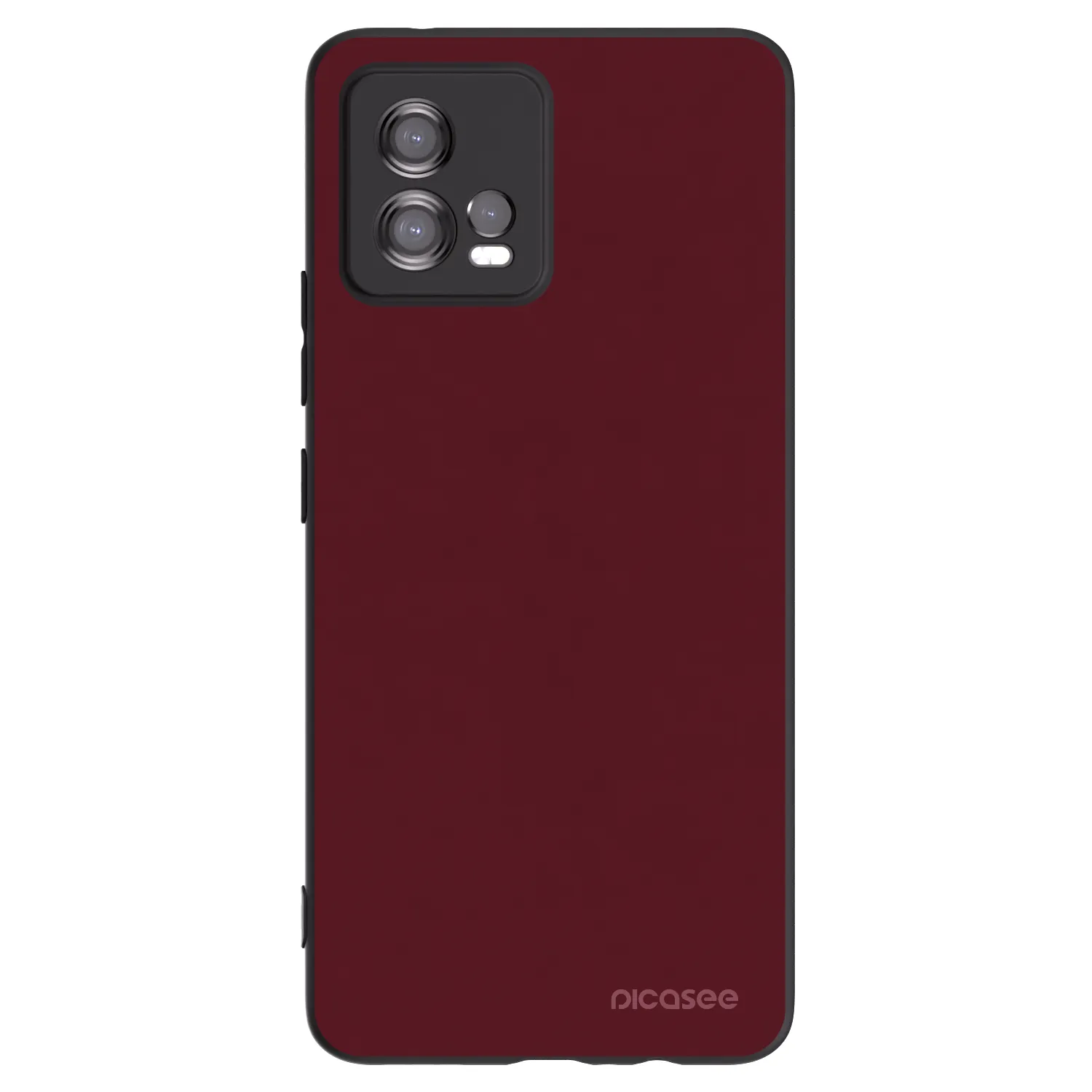 Picasee husă neagră din silicon pentru Motorola Moto G72 - Burgundy red