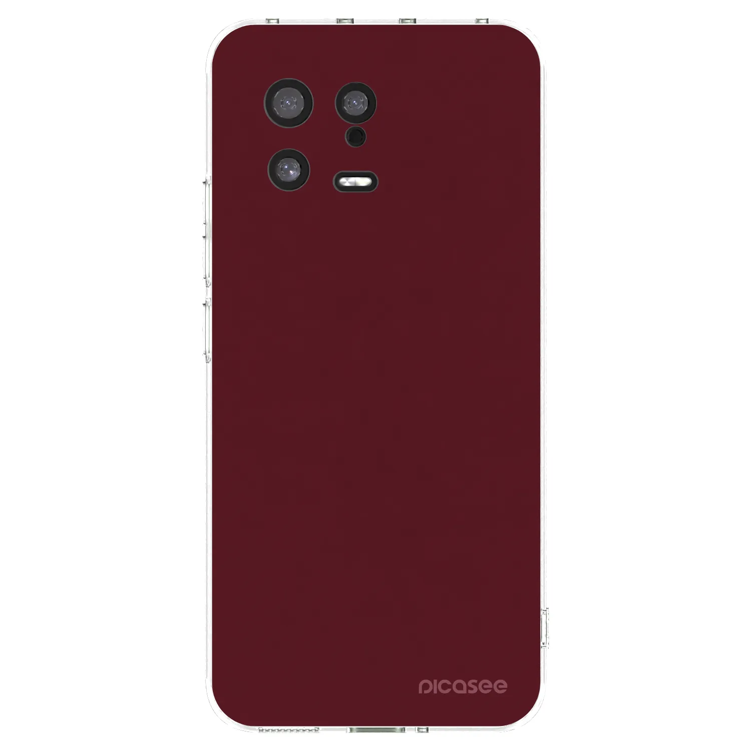 Picasee husă transparentă din silicon pentru Xiaomi 13 - Burgundy red