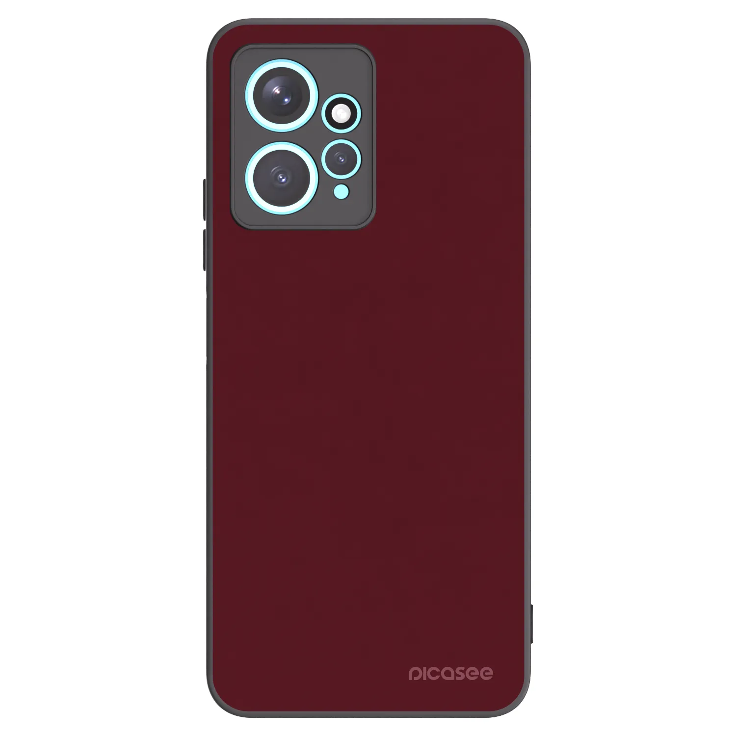 Picasee husă neagră din silicon pentru Xiaomi Redmi Note 12 4G - Burgundy red