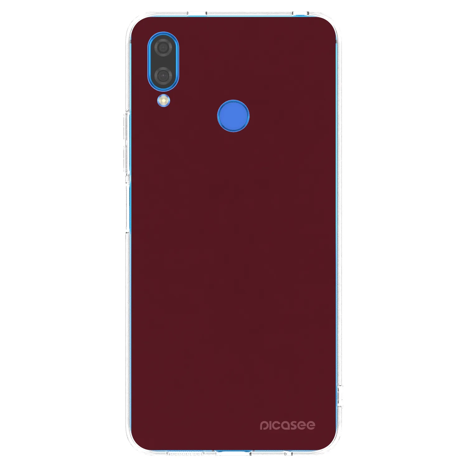 Picasee husă transparentă din silicon pentru Huawei Nova 3 - Burgundy red