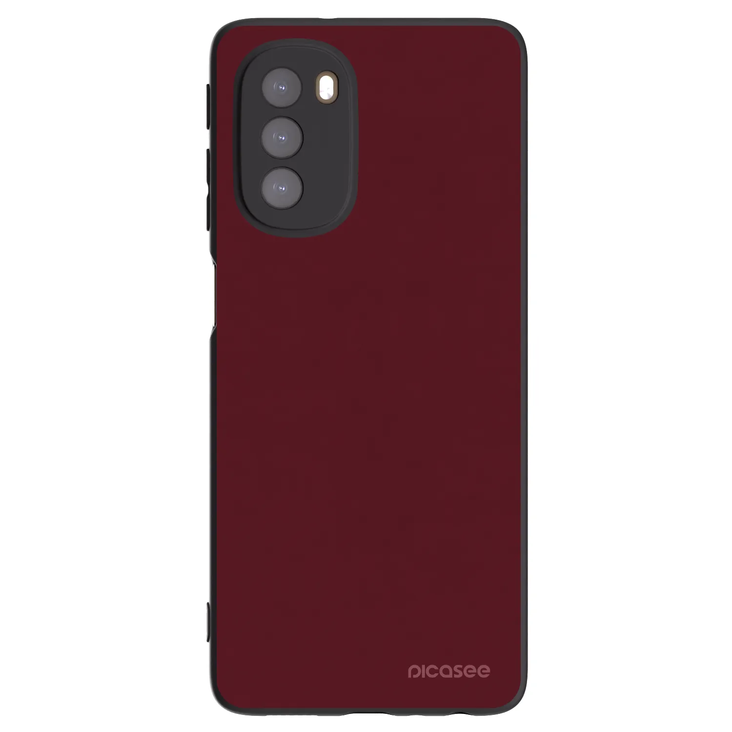 Picasee husă neagră din silicon pentru Motorola Moto G51 - Burgundy red