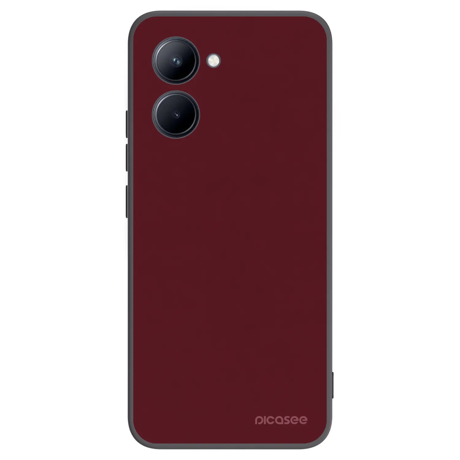Picasee husă neagră din silicon pentru Realme C33 (2023) - Burgundy red