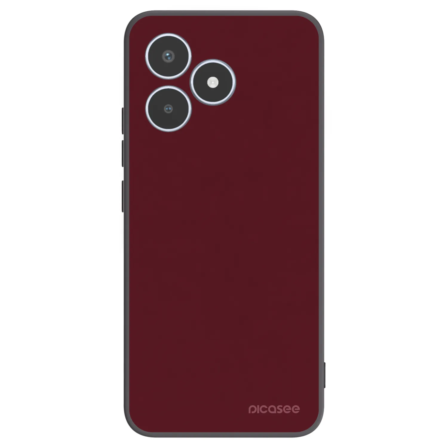 Picasee husă neagră din silicon pentru Realme C53 - Burgundy red