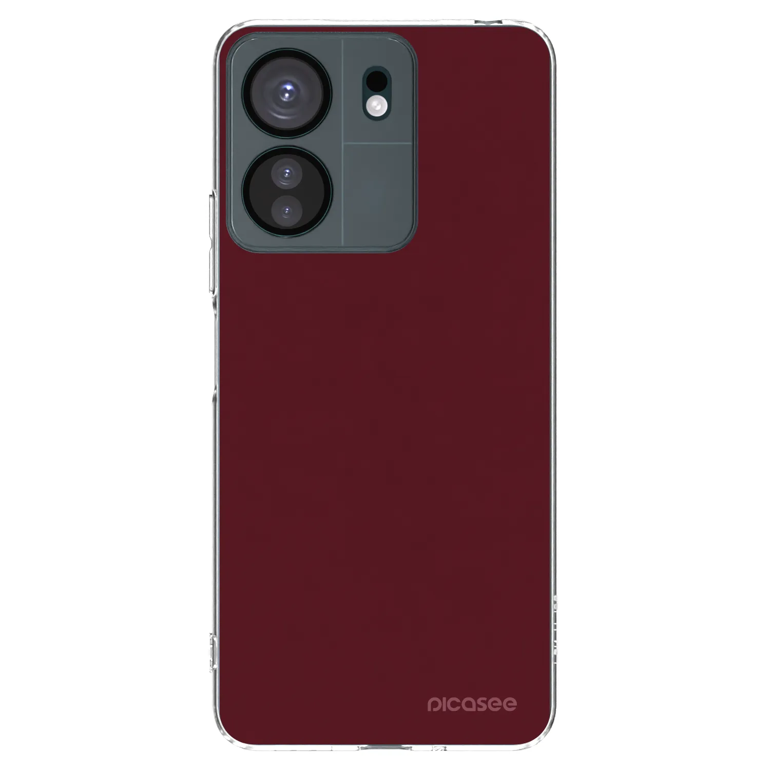 Picasee husă transparentă din silicon pentru Xiaomi Redmi 13C 4G - Burgundy red