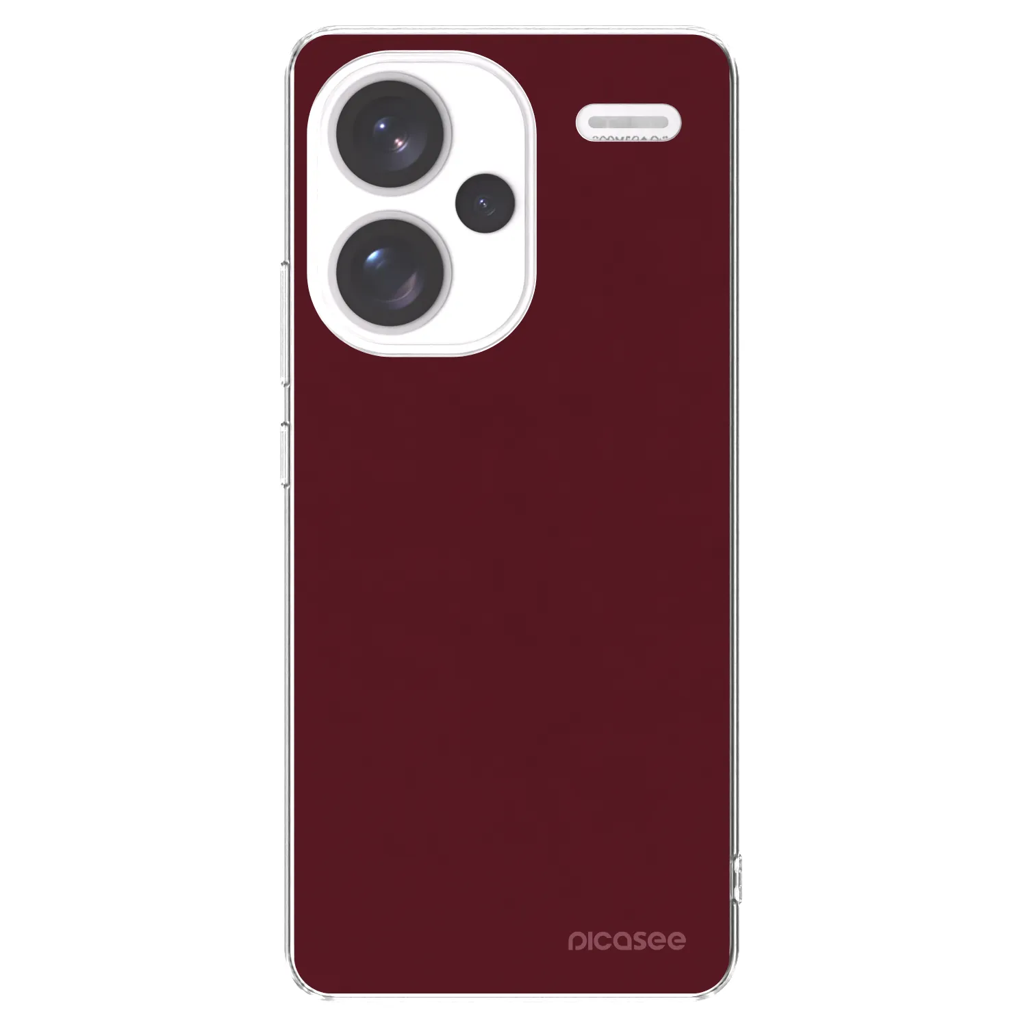 Picasee husă transparentă din silicon pentru Xiaomi Redmi Note 13 Pro+ 5G - Burgundy red