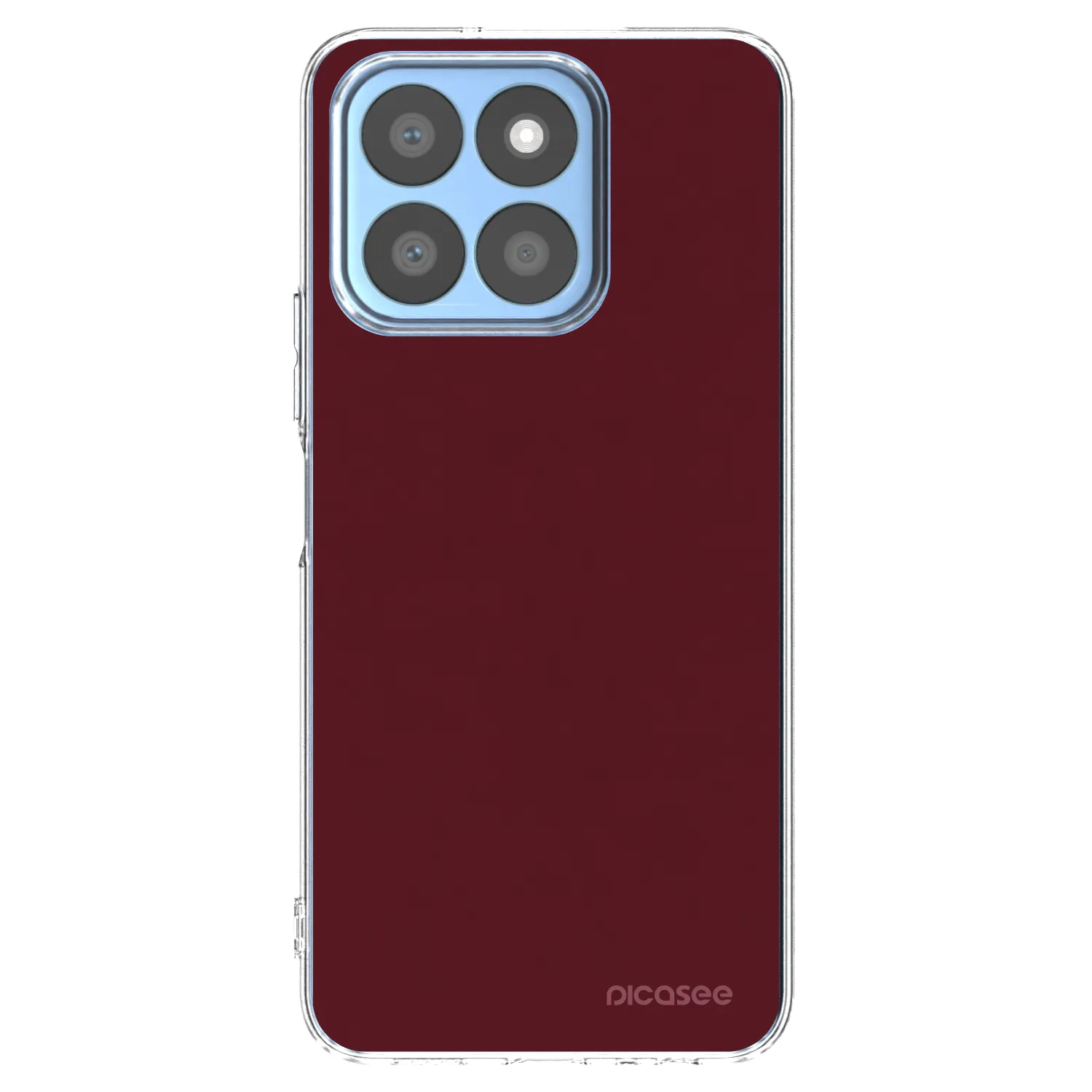 Picasee husă transparentă din silicon pentru Honor X8b - Burgundy red