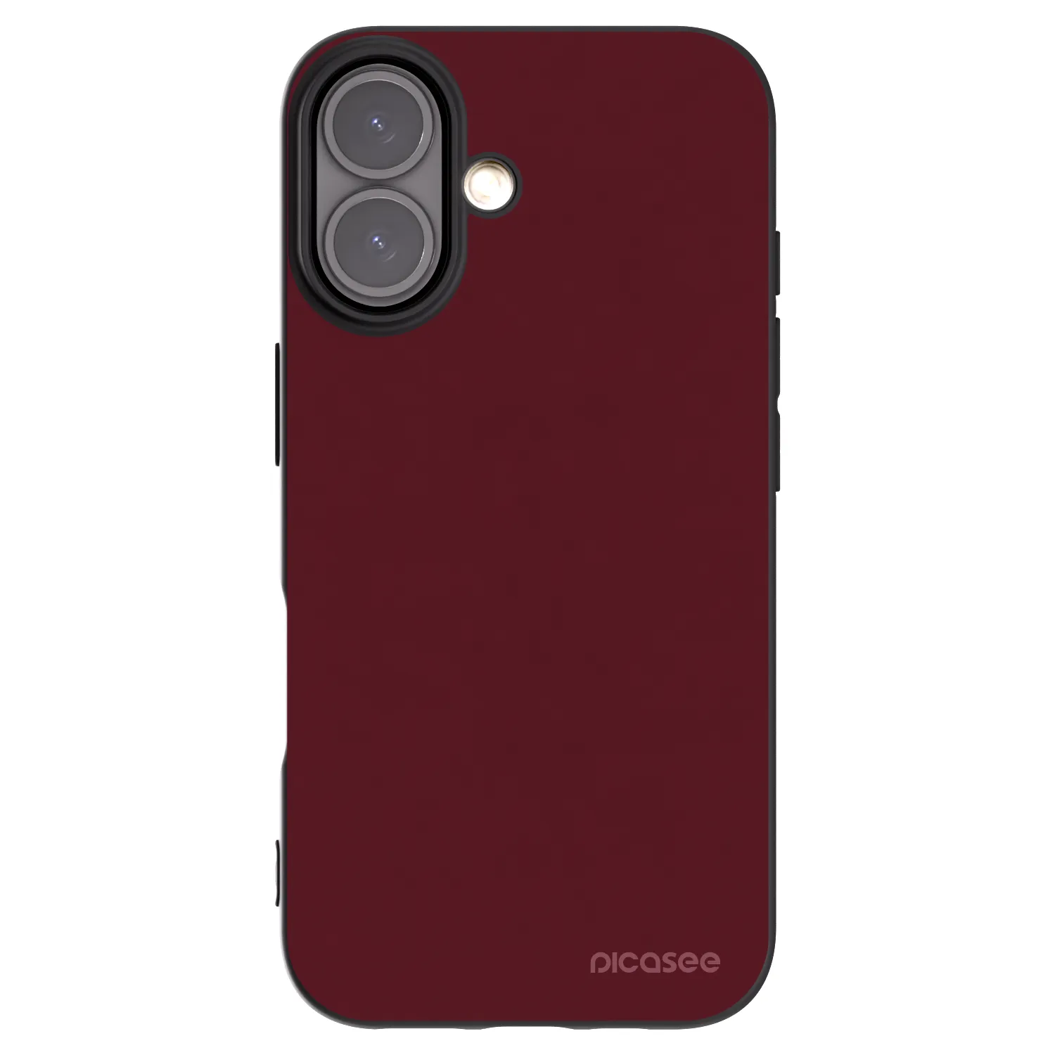 Picasee husă neagră din silicon pentru Apple iPhone 16 - Burgundy red