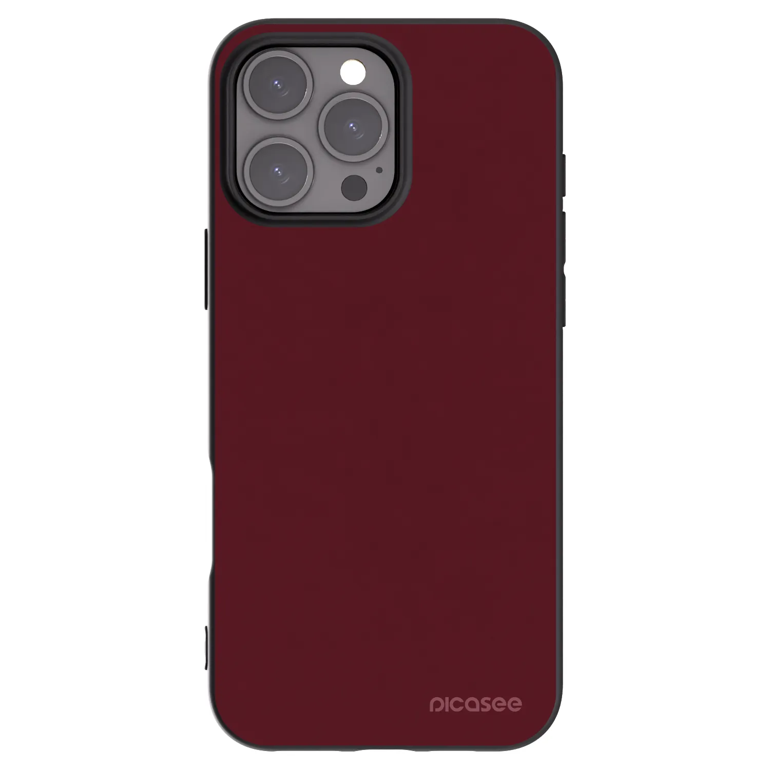 Picasee husă neagră din silicon pentru Apple iPhone 16 Pro Max - Burgundy red