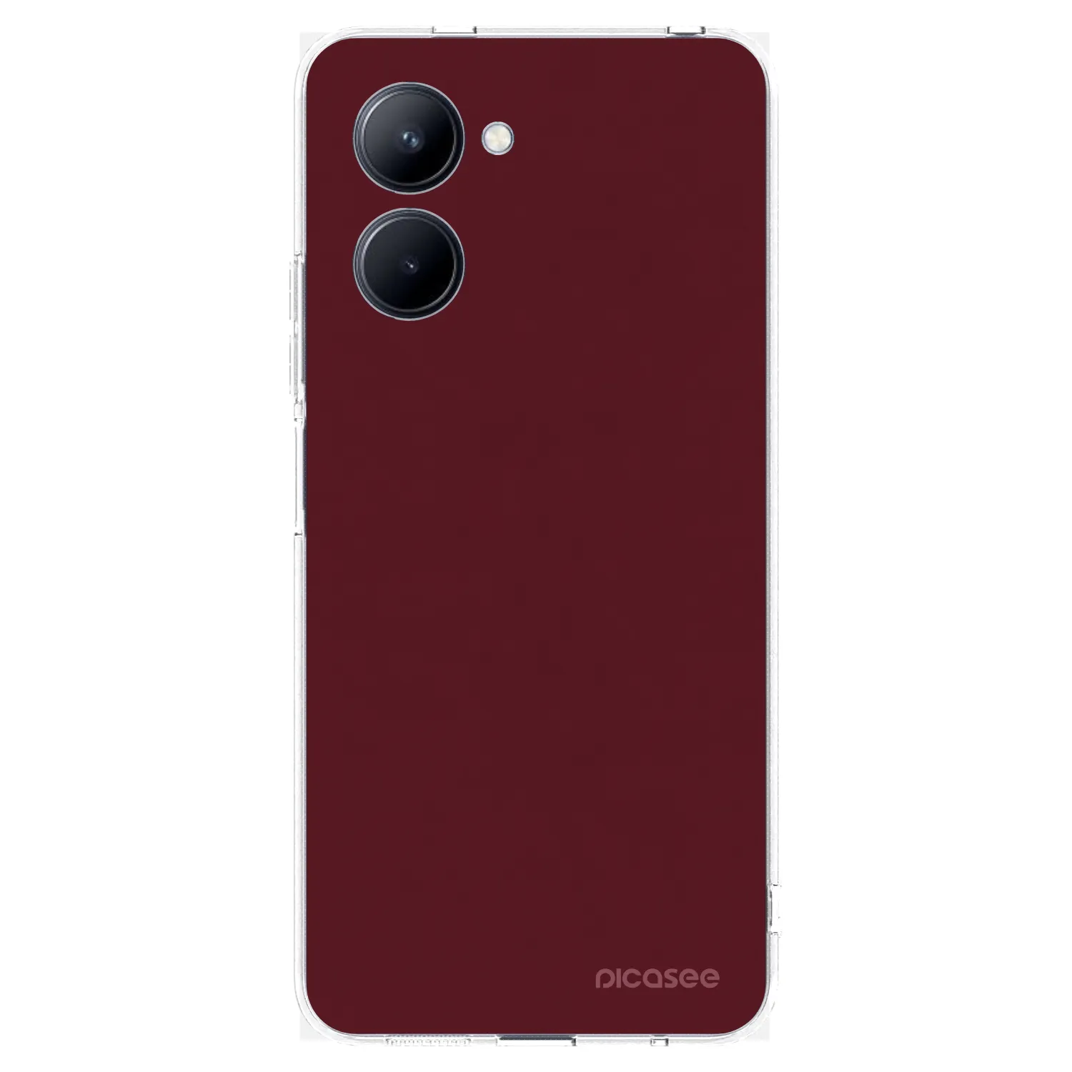 Picasee husă transparentă din silicon pentru Realme C33 (2023) - Burgundy red