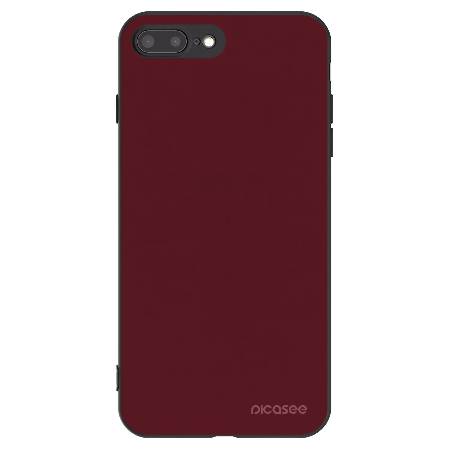 Picasee husă neagră din silicon pentru Apple iPhone 8 Plus - Burgundy red