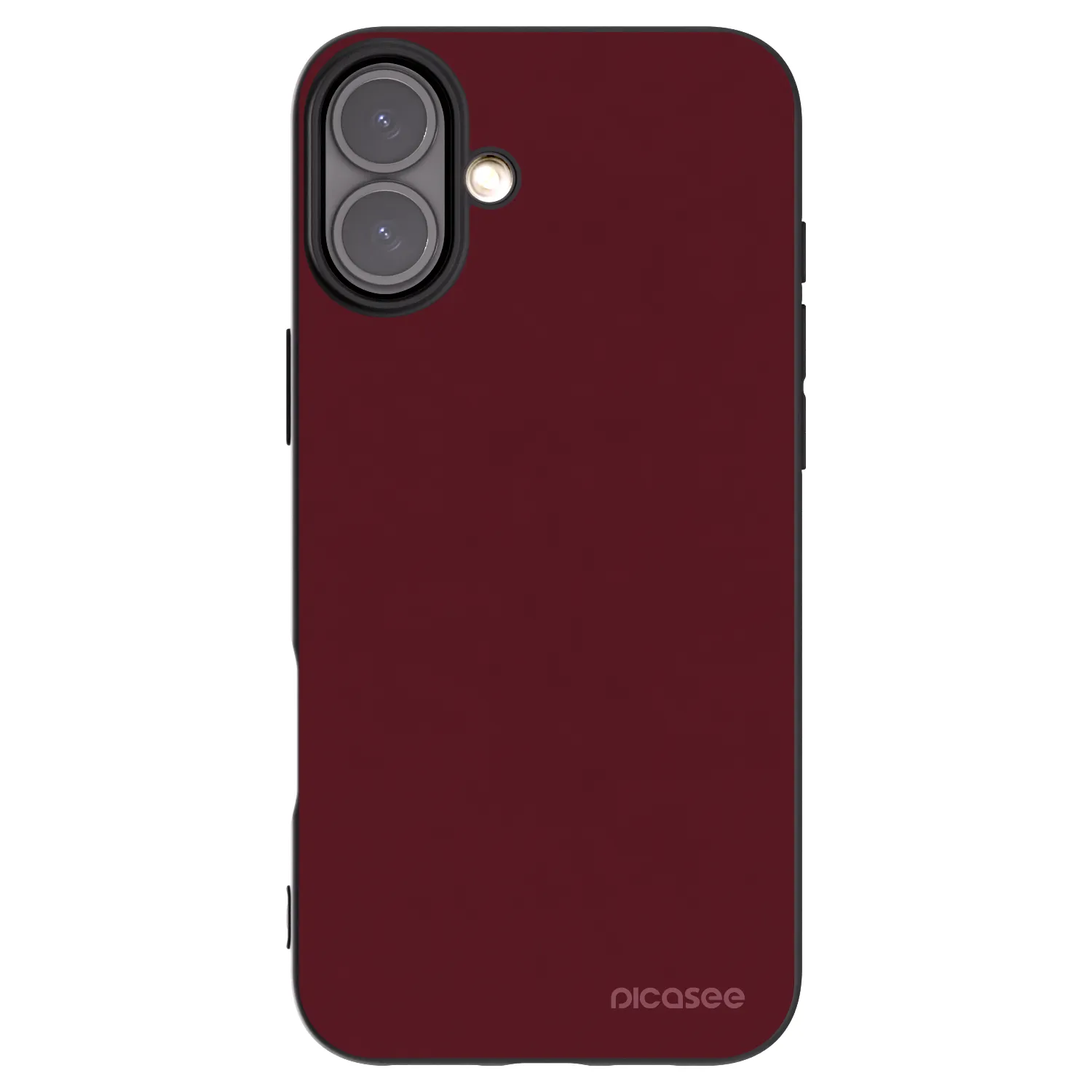 Picasee husă neagră din silicon pentru Apple iPhone 16 Plus - Burgundy red
