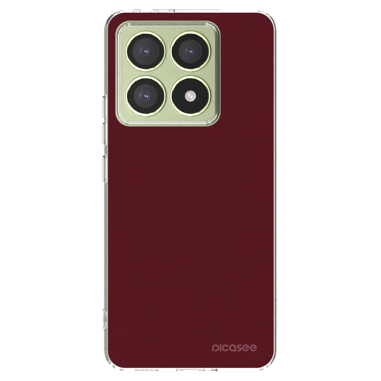 Picasee husă transparentă din silicon pentru Xiaomi 14T - Burgundy red