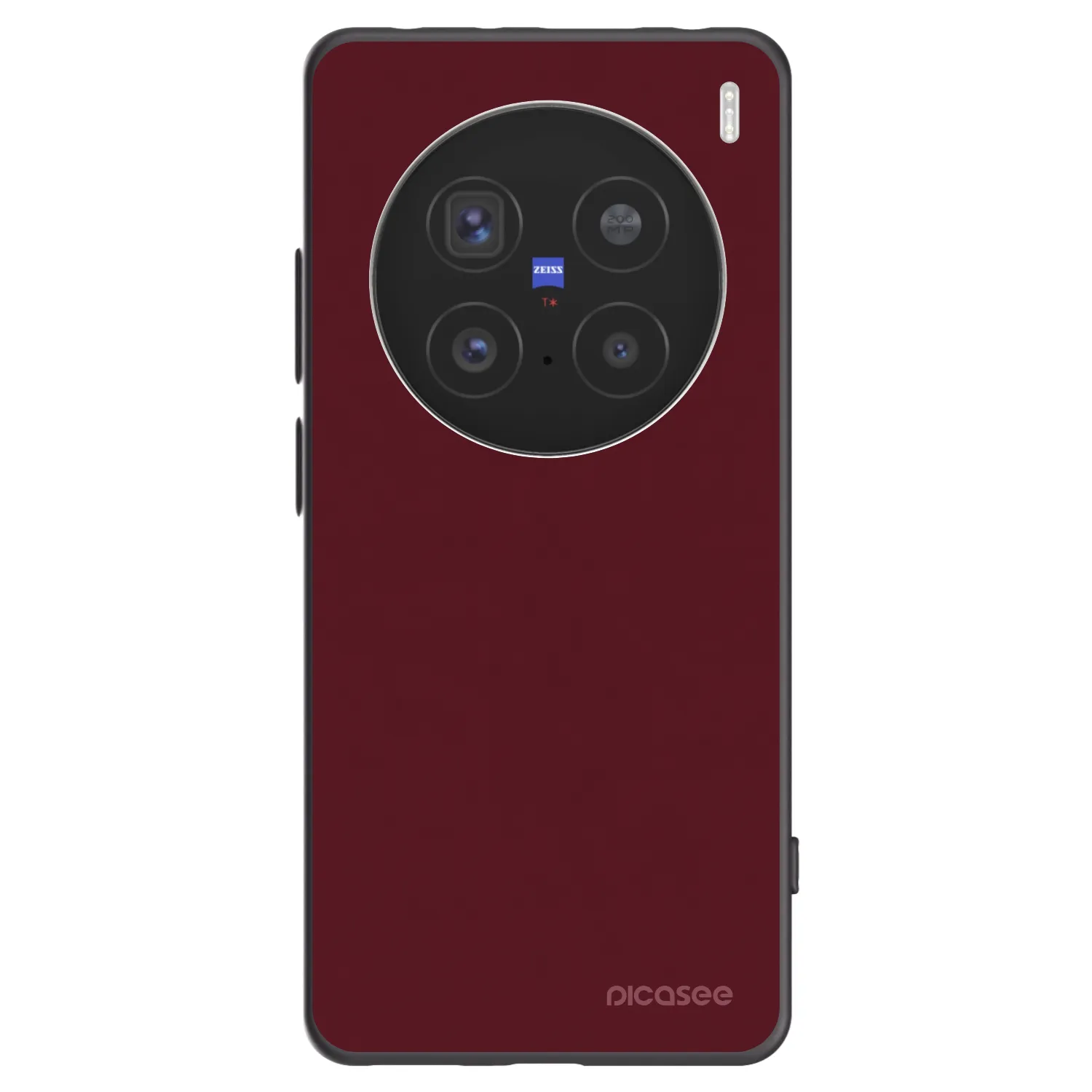 Picasee husă neagră din silicon pentru Vivo X200 Pro - Burgundy red