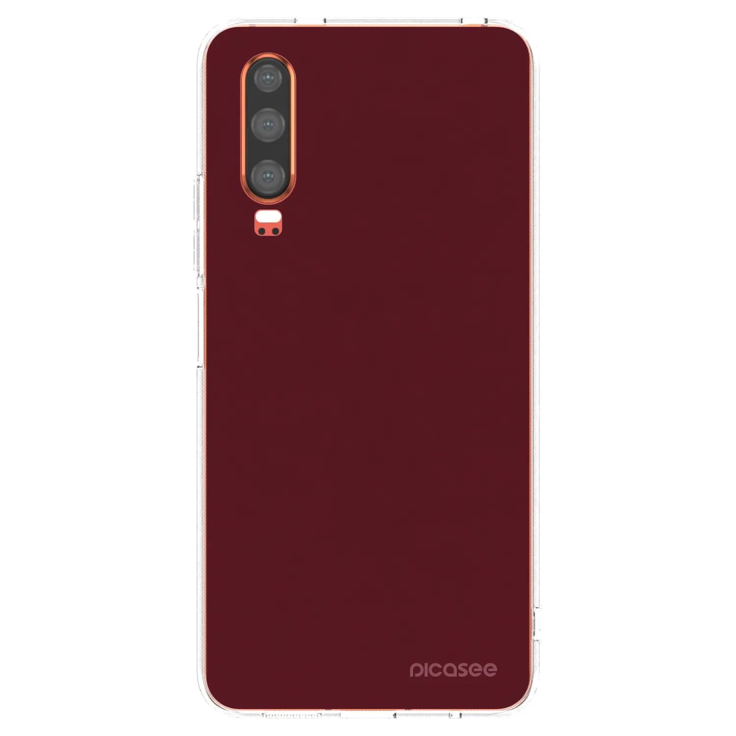 Picasee husă transparentă din silicon pentru Huawei P30 - Burgundy red