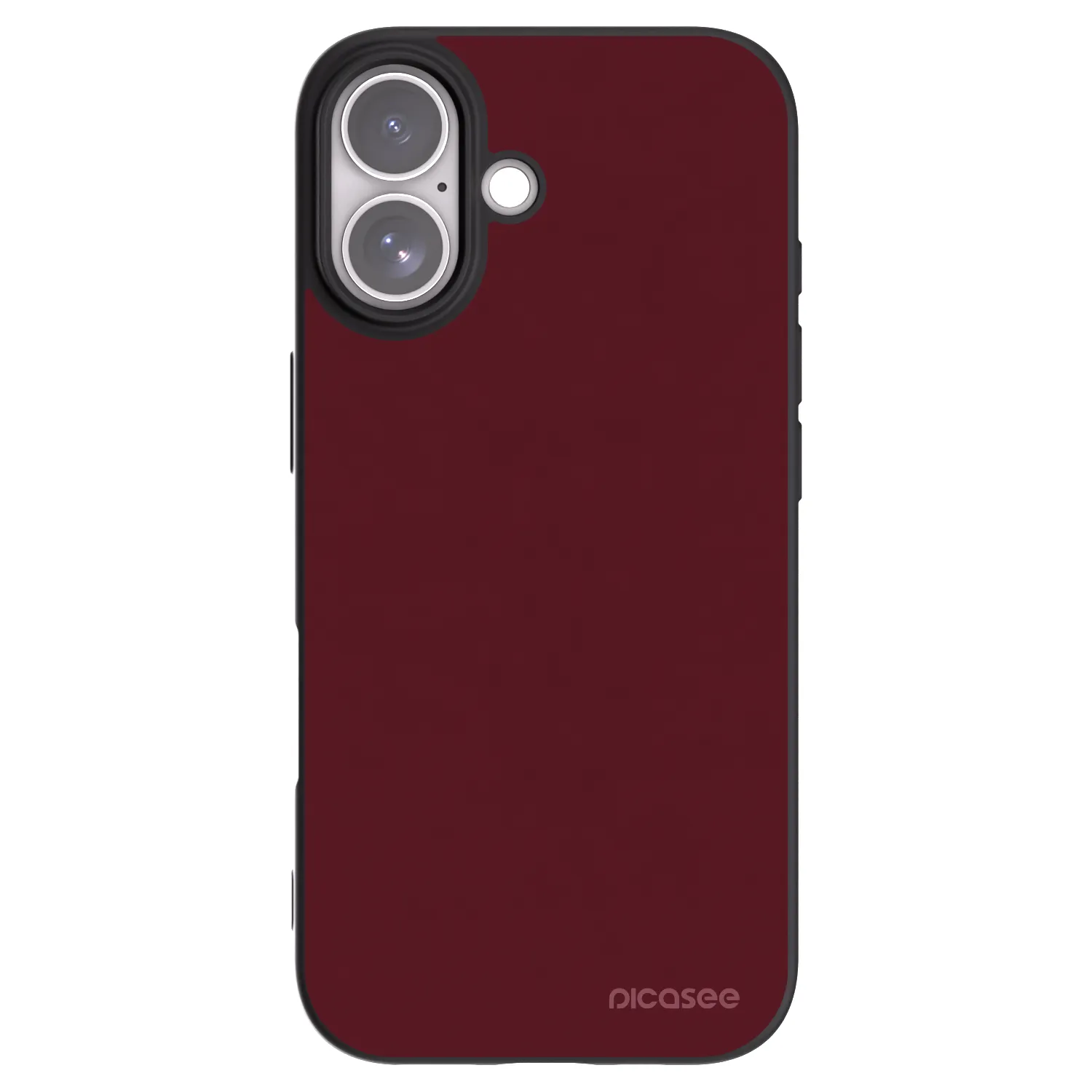 Picasee husă neagră din silicon pentru Apple iPhone 17 - Burgundy red