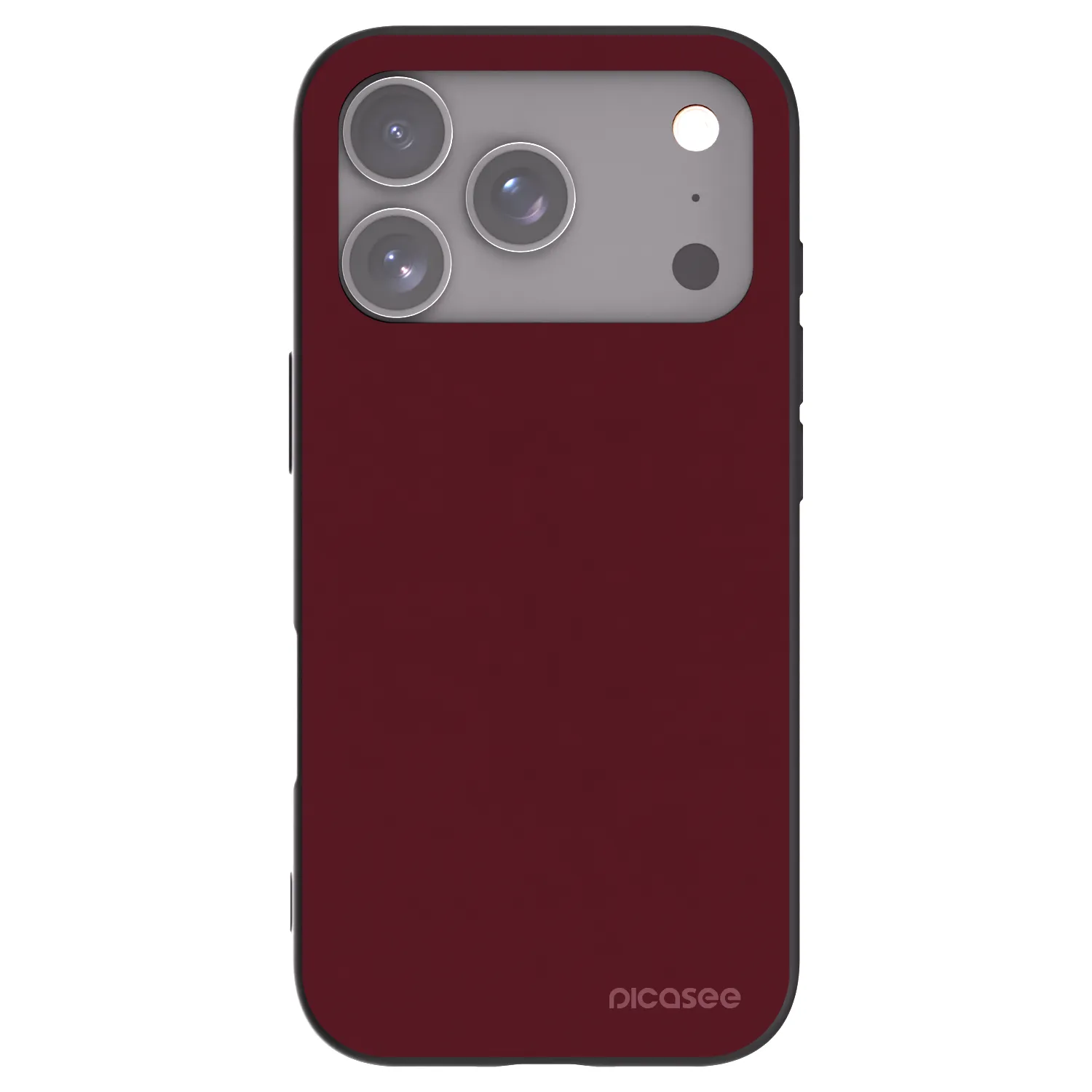 Picasee husă neagră din silicon pentru Apple iPhone 17 Pro - Burgundy red
