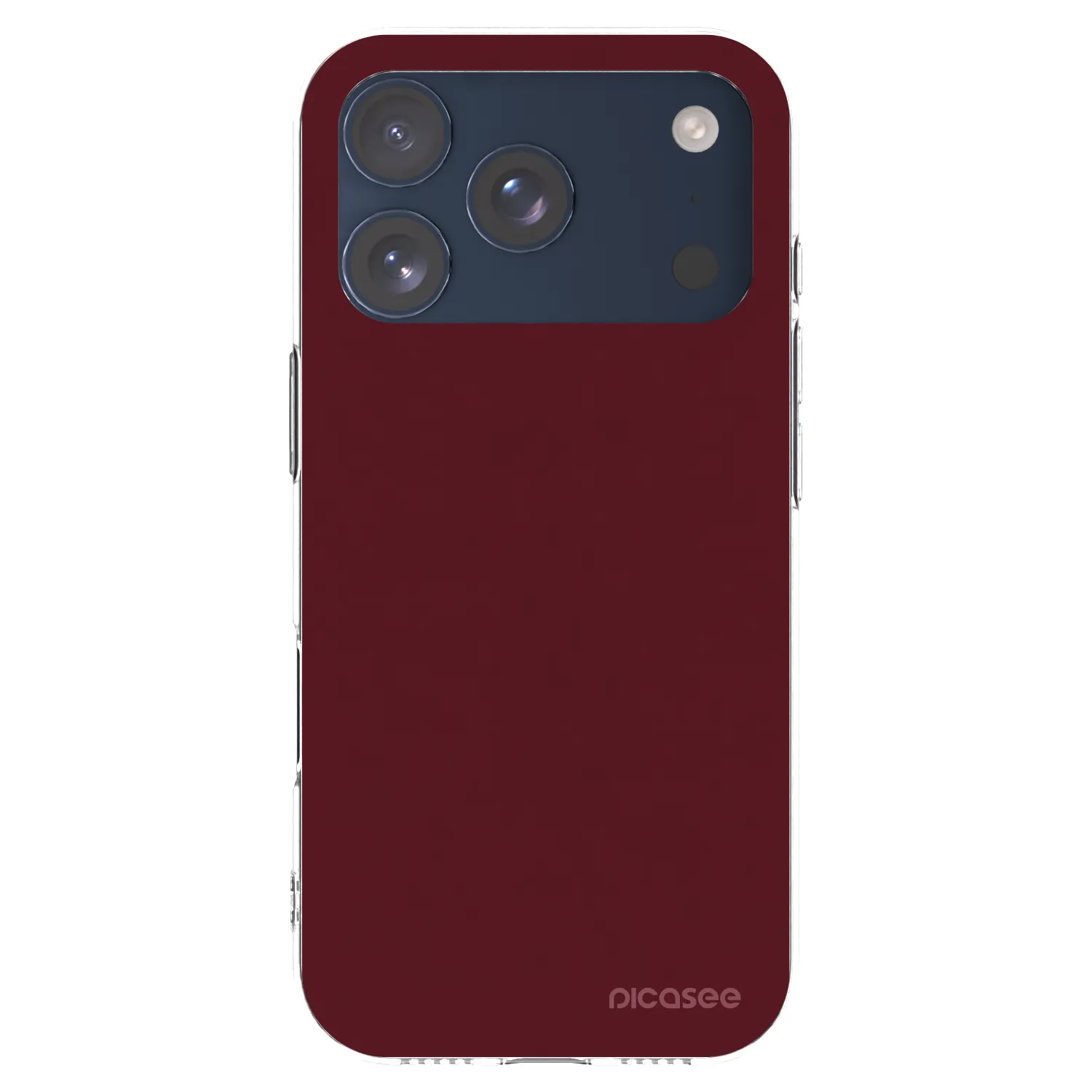 Picasee husă transparentă din silicon pentru Apple iPhone 17 Pro - Burgundy red