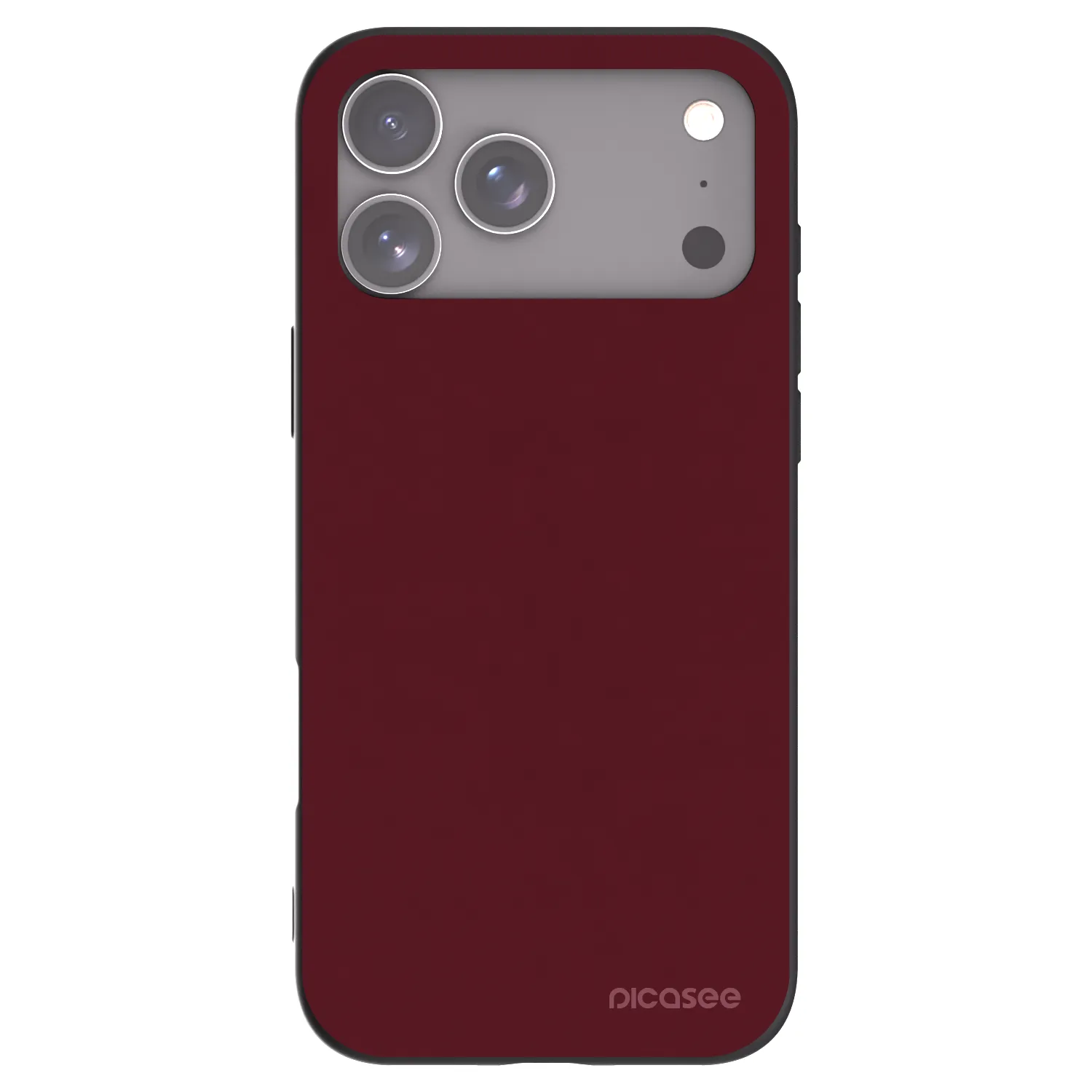 Picasee husă neagră din silicon pentru Apple iPhone 17 Pro Max - Burgundy red