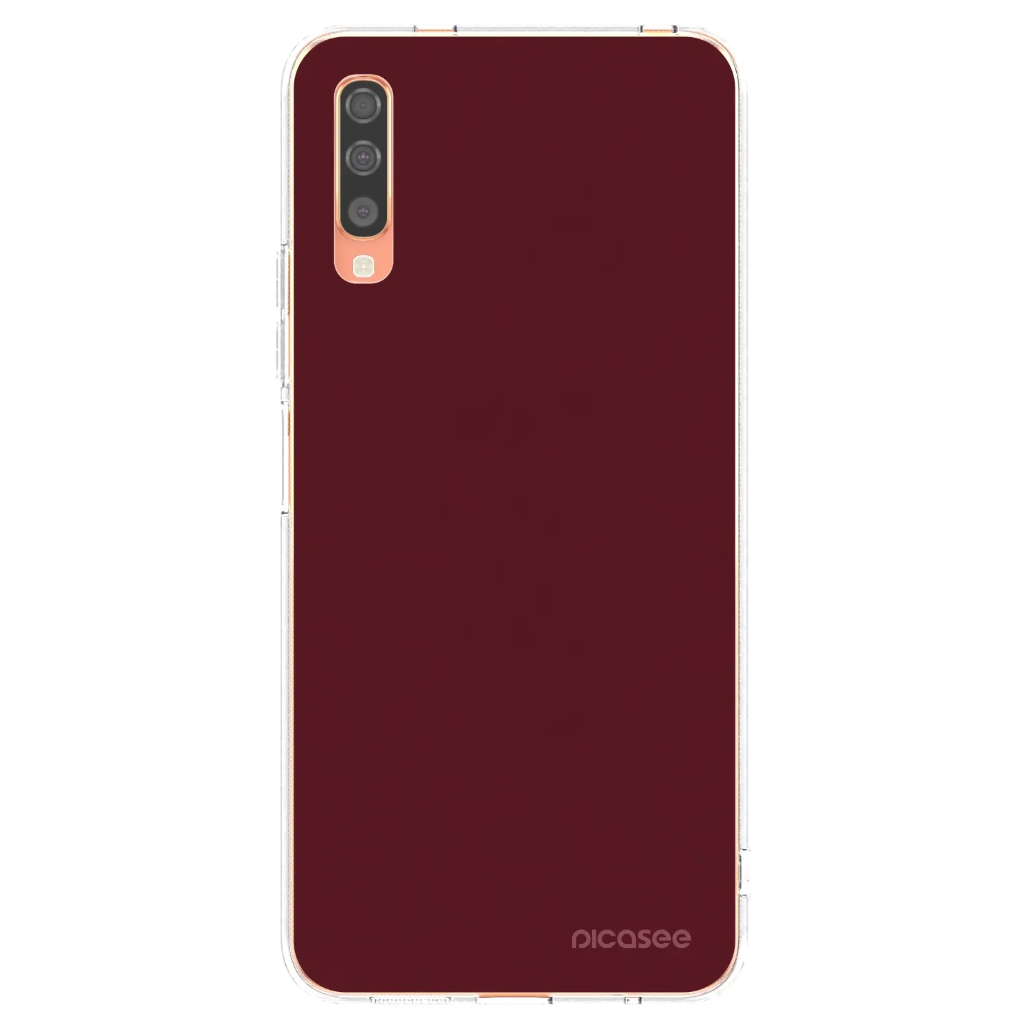 Picasee husă transparentă din silicon pentru Samsung Galaxy A70 A705F - Burgundy red
